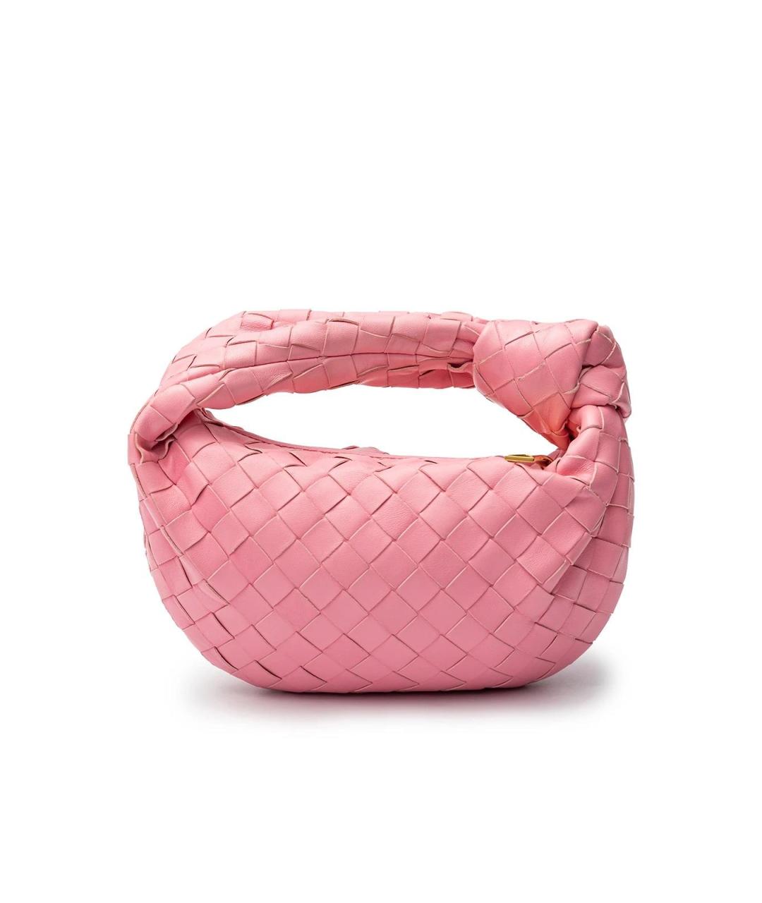 BOTTEGA VENETA Розовая кожаная сумка с короткими ручками, фото 4