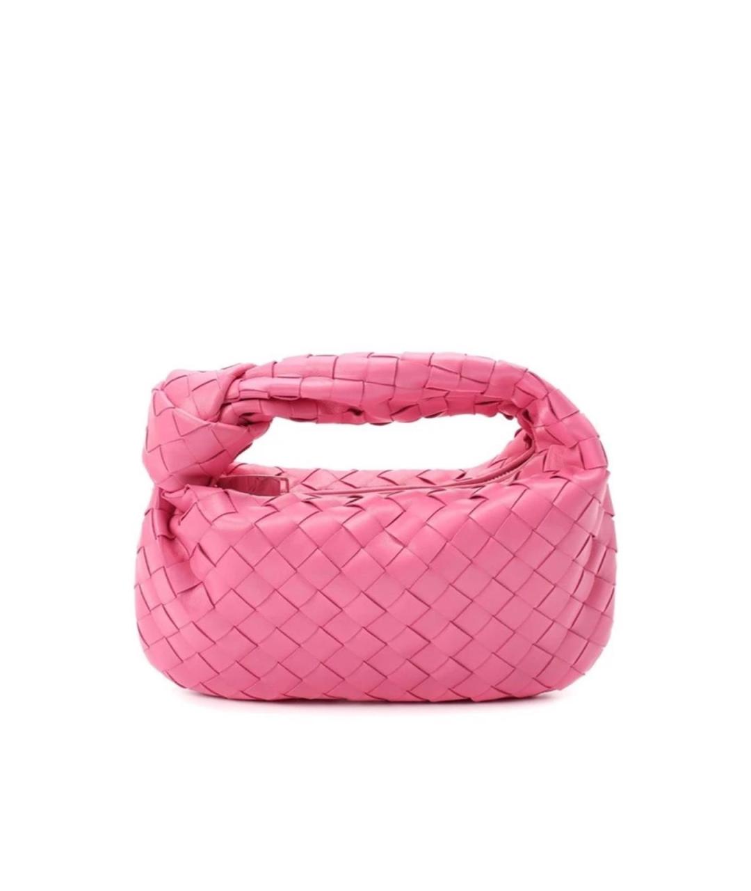BOTTEGA VENETA Розовая кожаная сумка с короткими ручками, фото 1