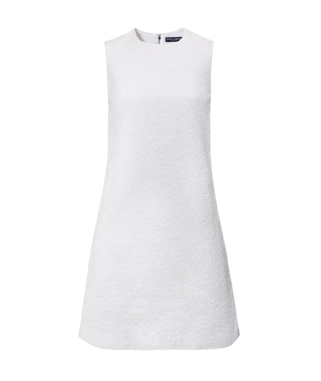 DOLCE&GABBANA Белое хлопковое повседневное платье, фото 1