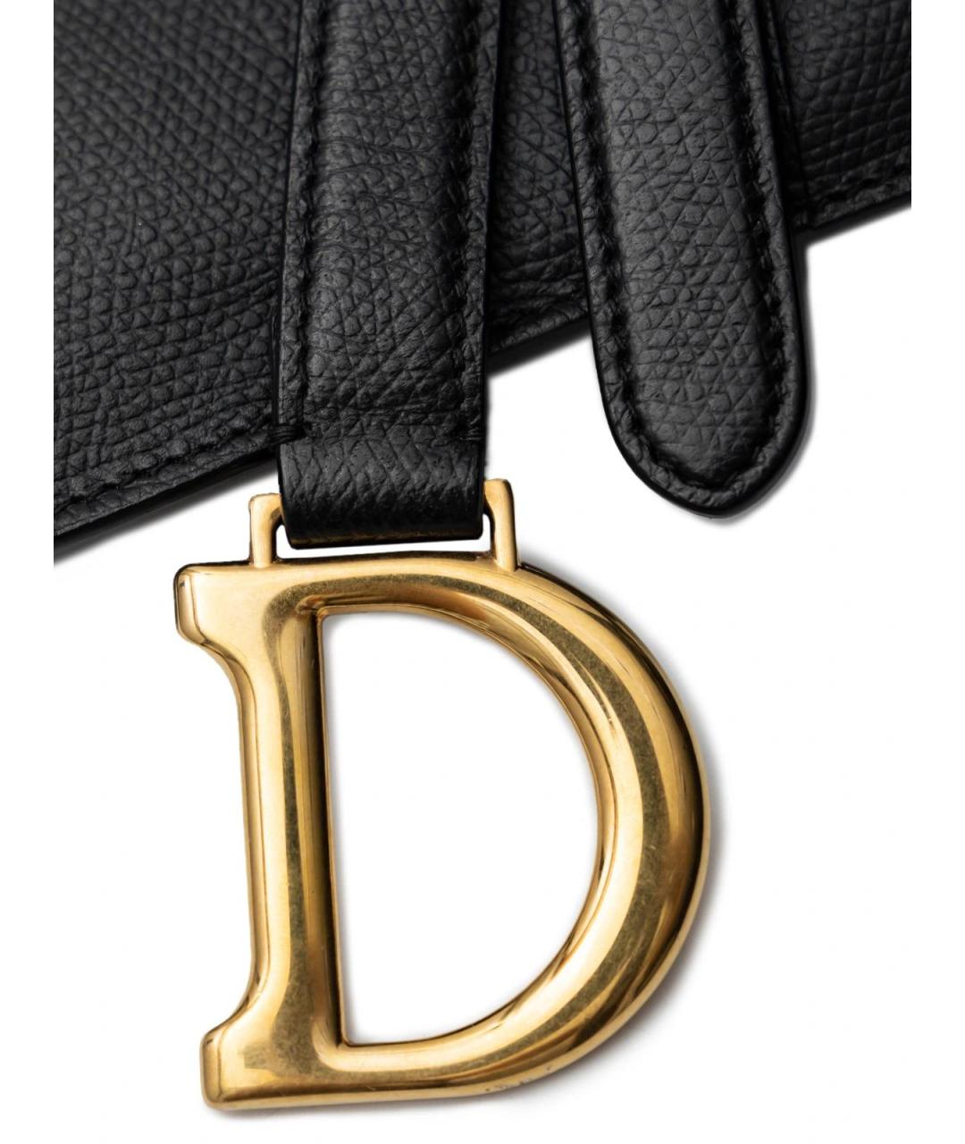 CHRISTIAN DIOR Черная кожаная поясная сумка, фото 5