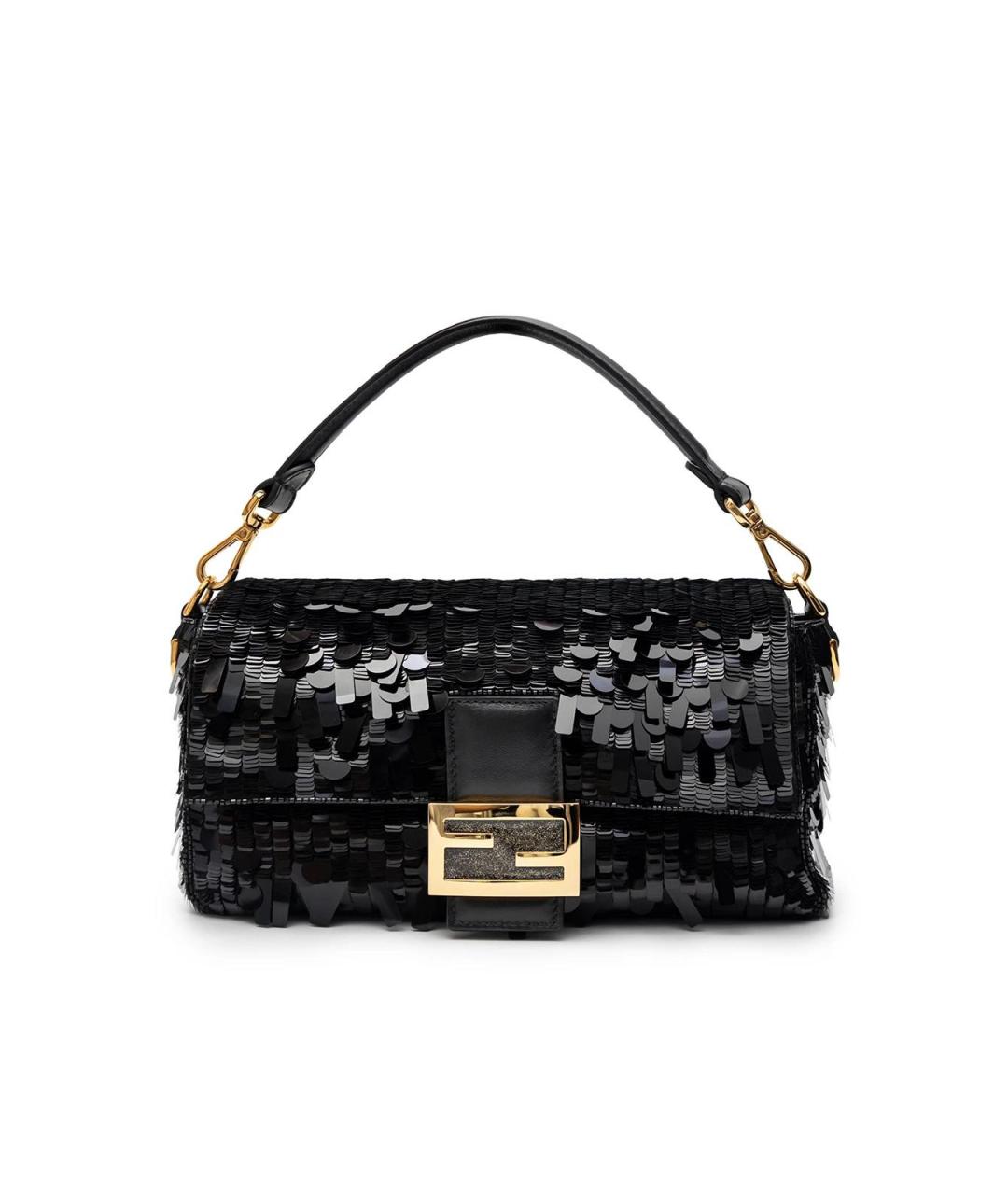 FENDI Черная кожаная сумка через плечо, фото 2
