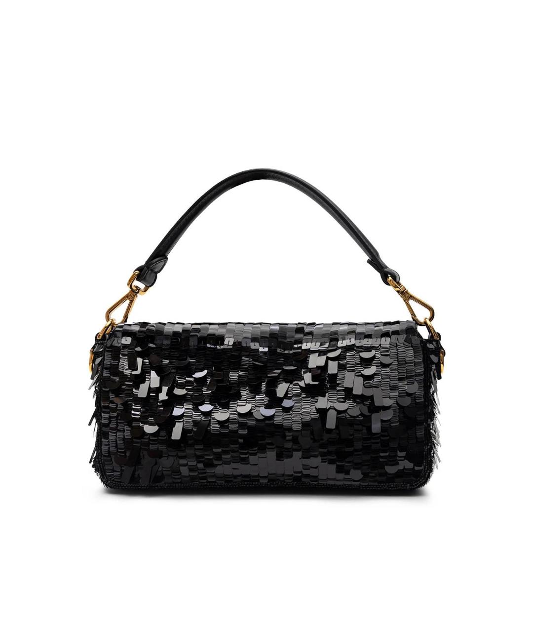 FENDI Черная кожаная сумка через плечо, фото 4