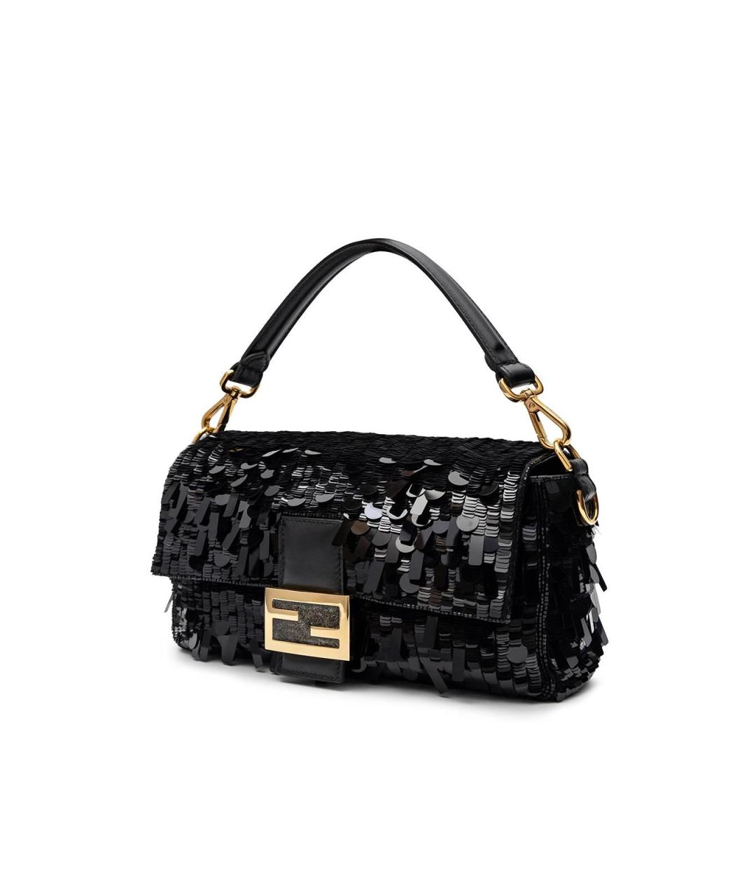 FENDI Черная кожаная сумка через плечо, фото 3