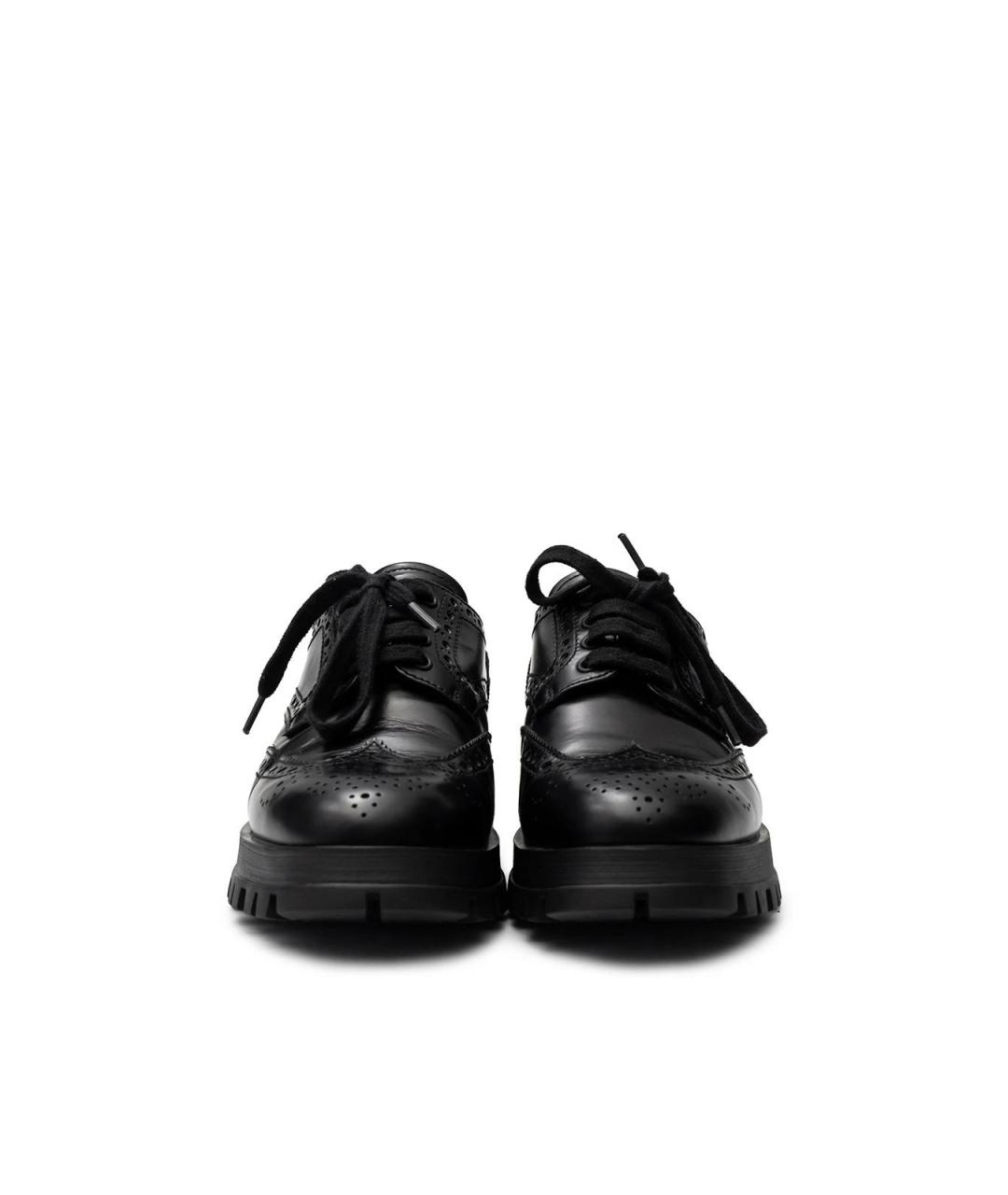 PRADA Черные кожаные ботинки, фото 4