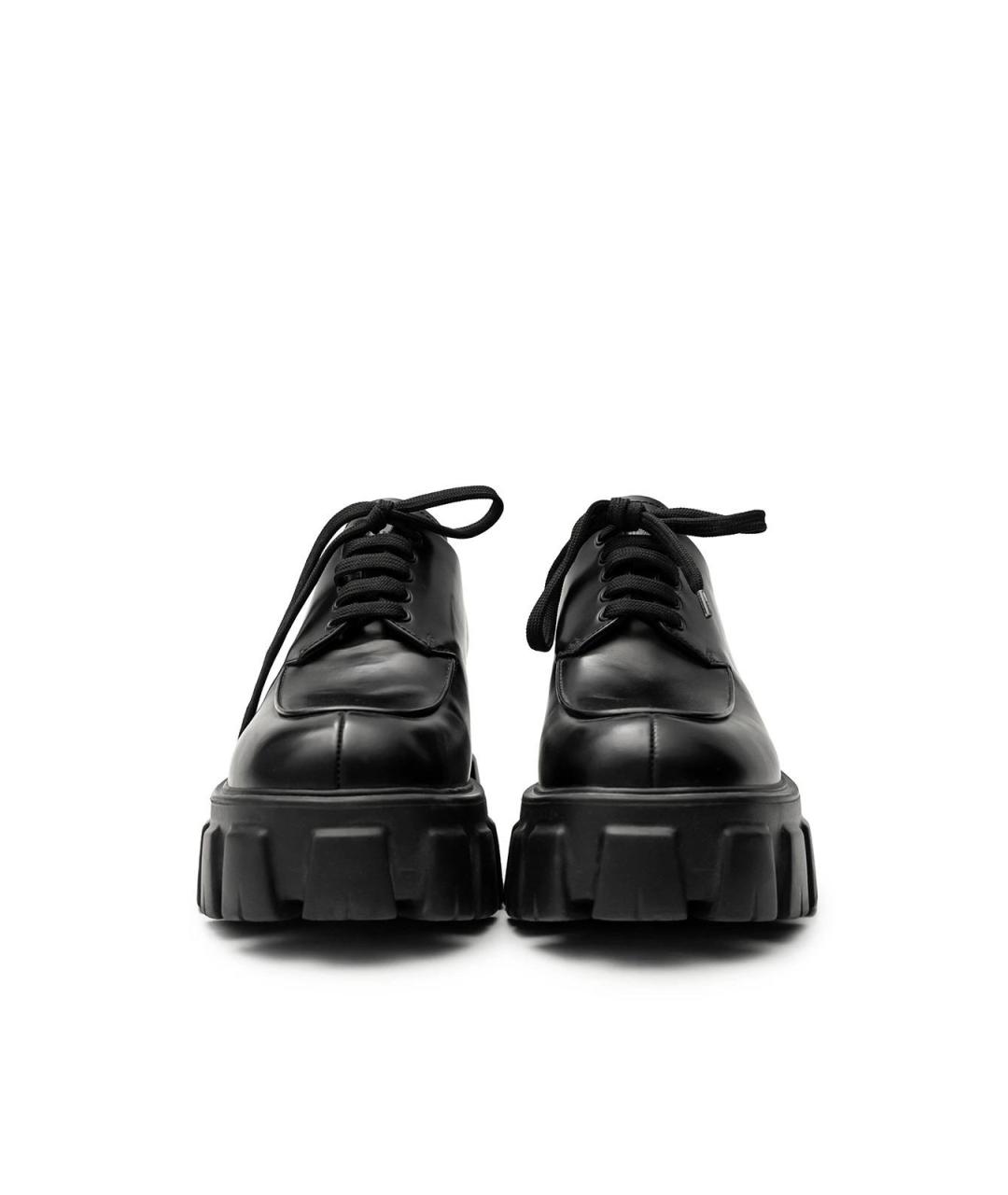 PRADA Черные кожаные ботинки, фото 5