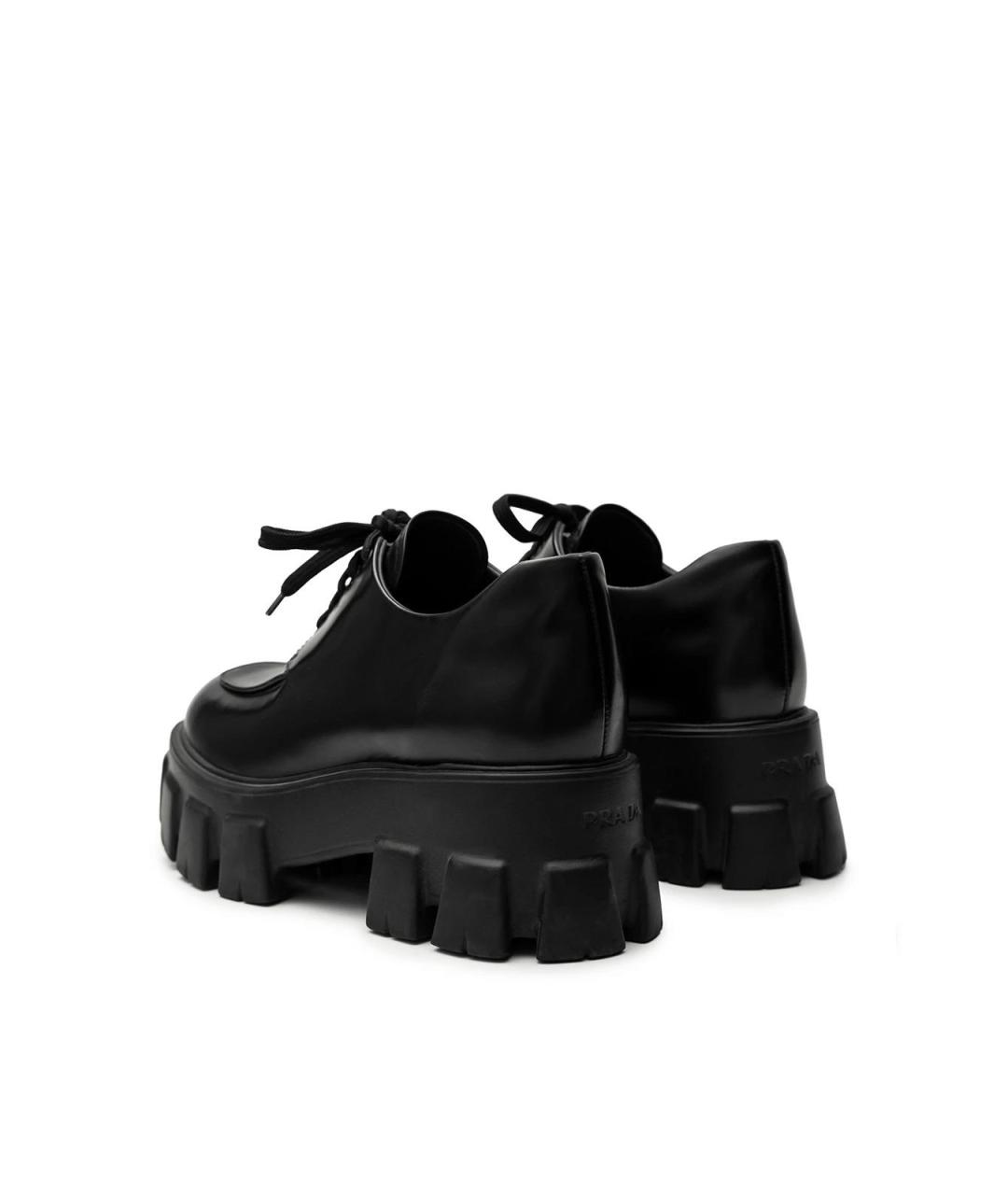 PRADA Черные кожаные ботинки, фото 4