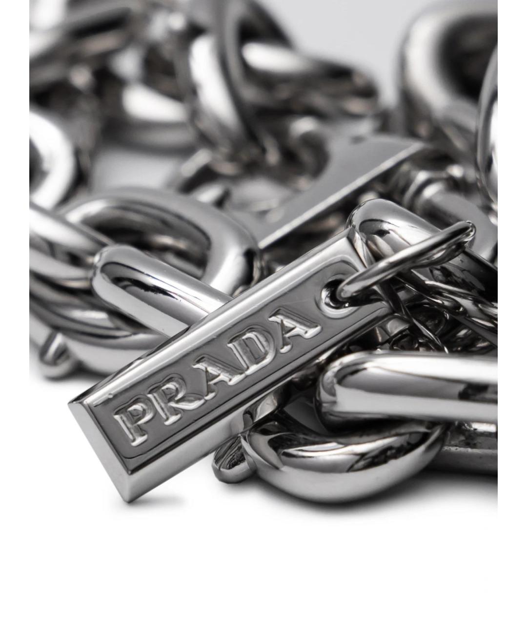 PRADA Серебряное металлическое колье, фото 3