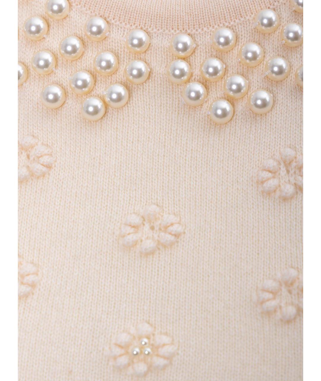 CHANEL Бежевое кашемировое повседневное платье, фото 3