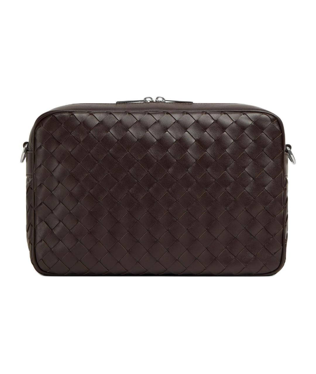 BOTTEGA VENETA Бордовая кожаная сумка на плечо, фото 2