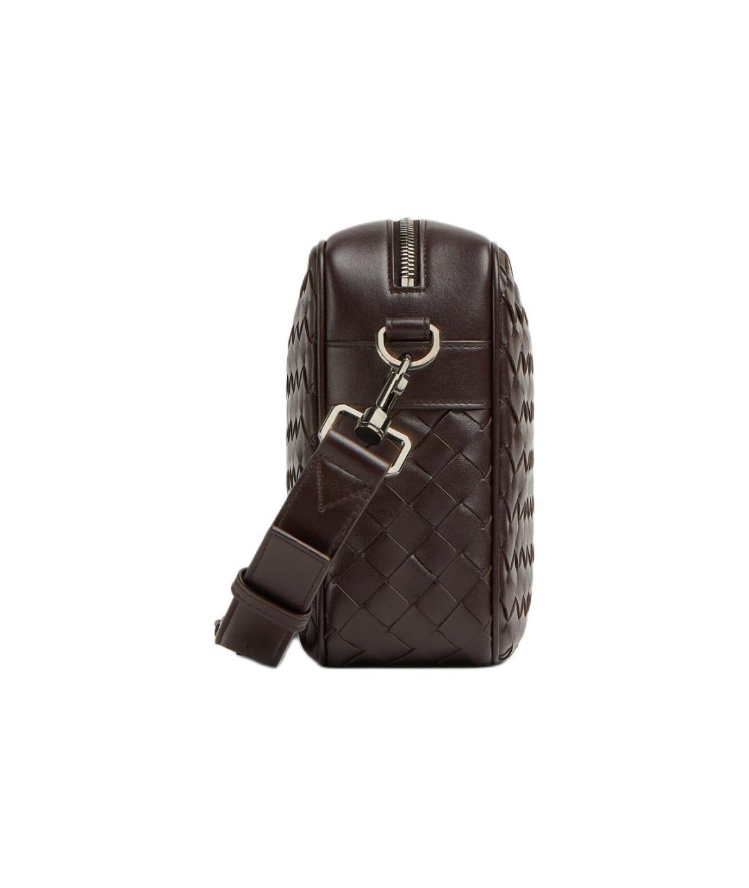 BOTTEGA VENETA Бордовая кожаная сумка на плечо, фото 3