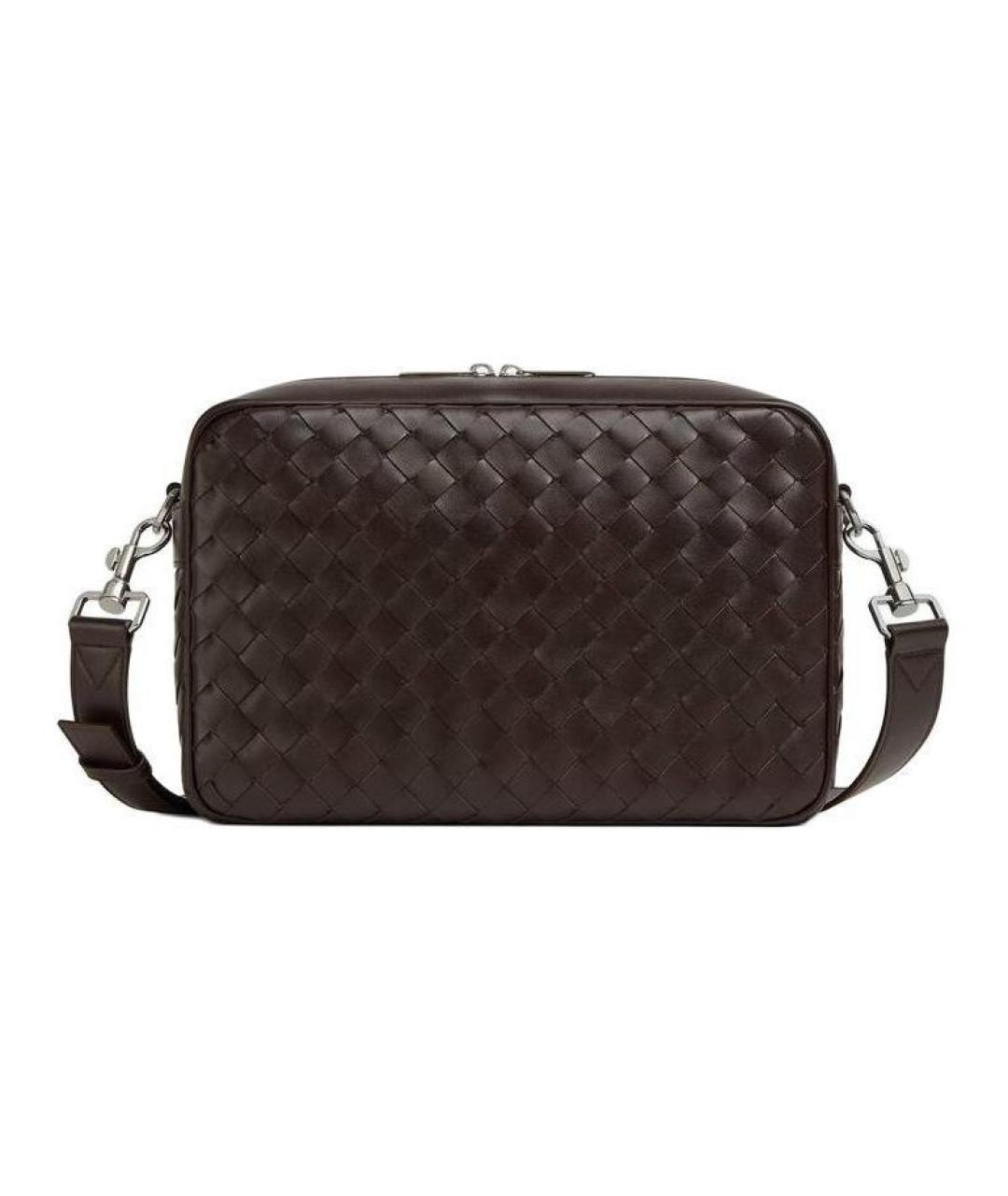 BOTTEGA VENETA Бордовая кожаная сумка на плечо, фото 1