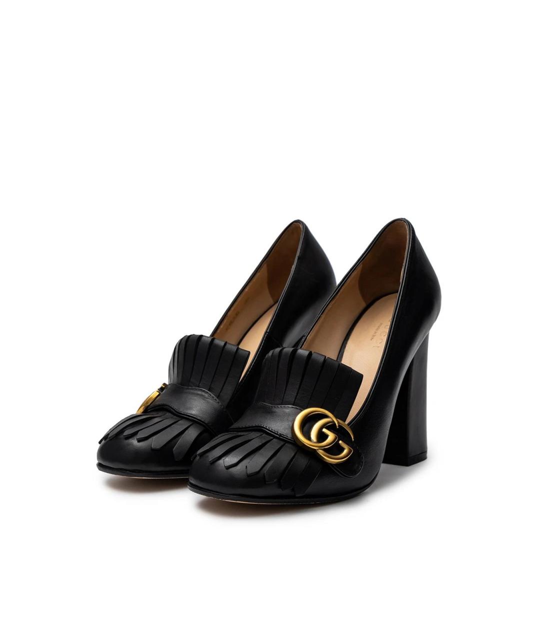 GUCCI Черные кожаные туфли, фото 2