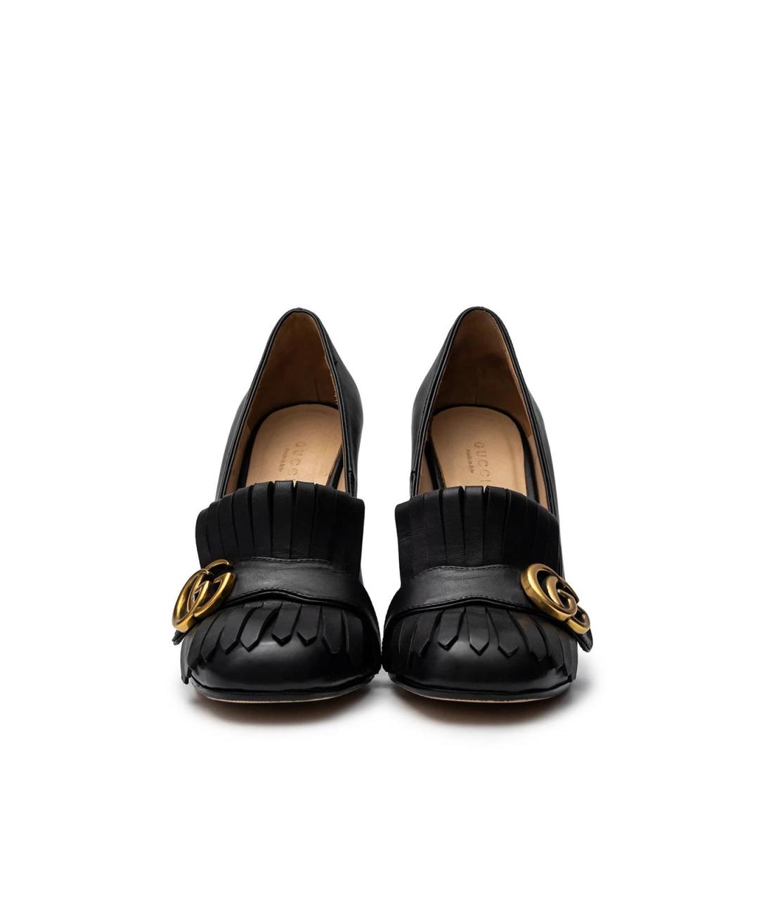 GUCCI Черные кожаные туфли, фото 4