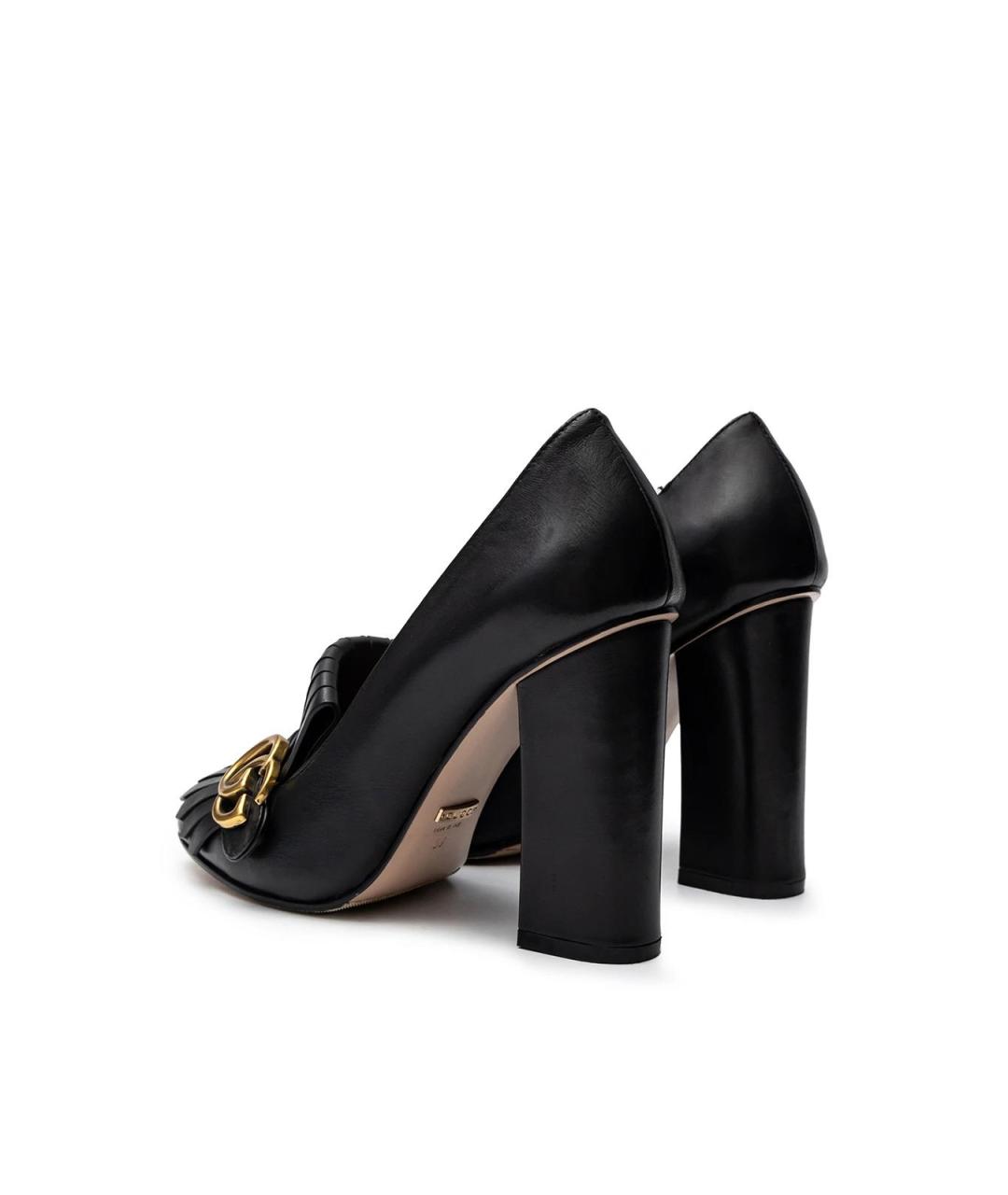 GUCCI Черные кожаные туфли, фото 3