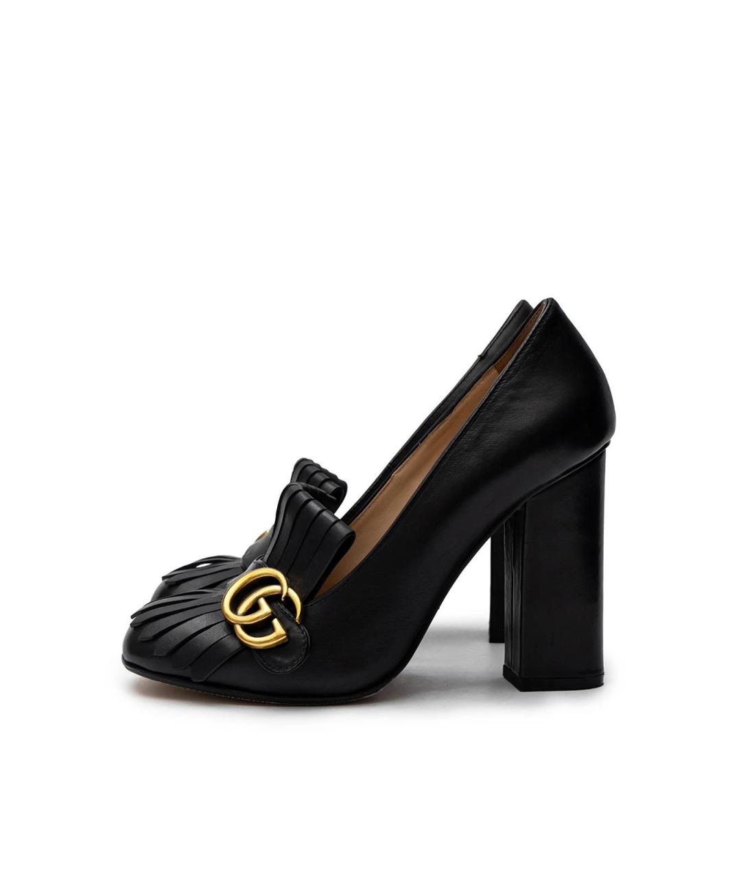 GUCCI Черные кожаные туфли, фото 5
