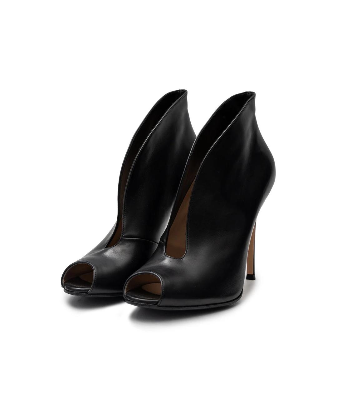 GIANVITO ROSSI Черные кожаные ботильоны, фото 2