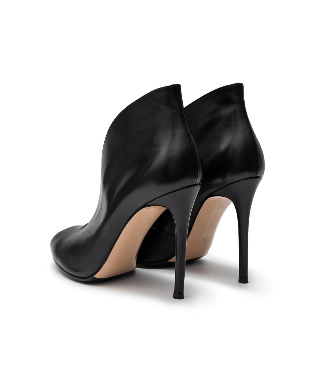 GIANVITO ROSSI Черные кожаные ботильоны, фото 3