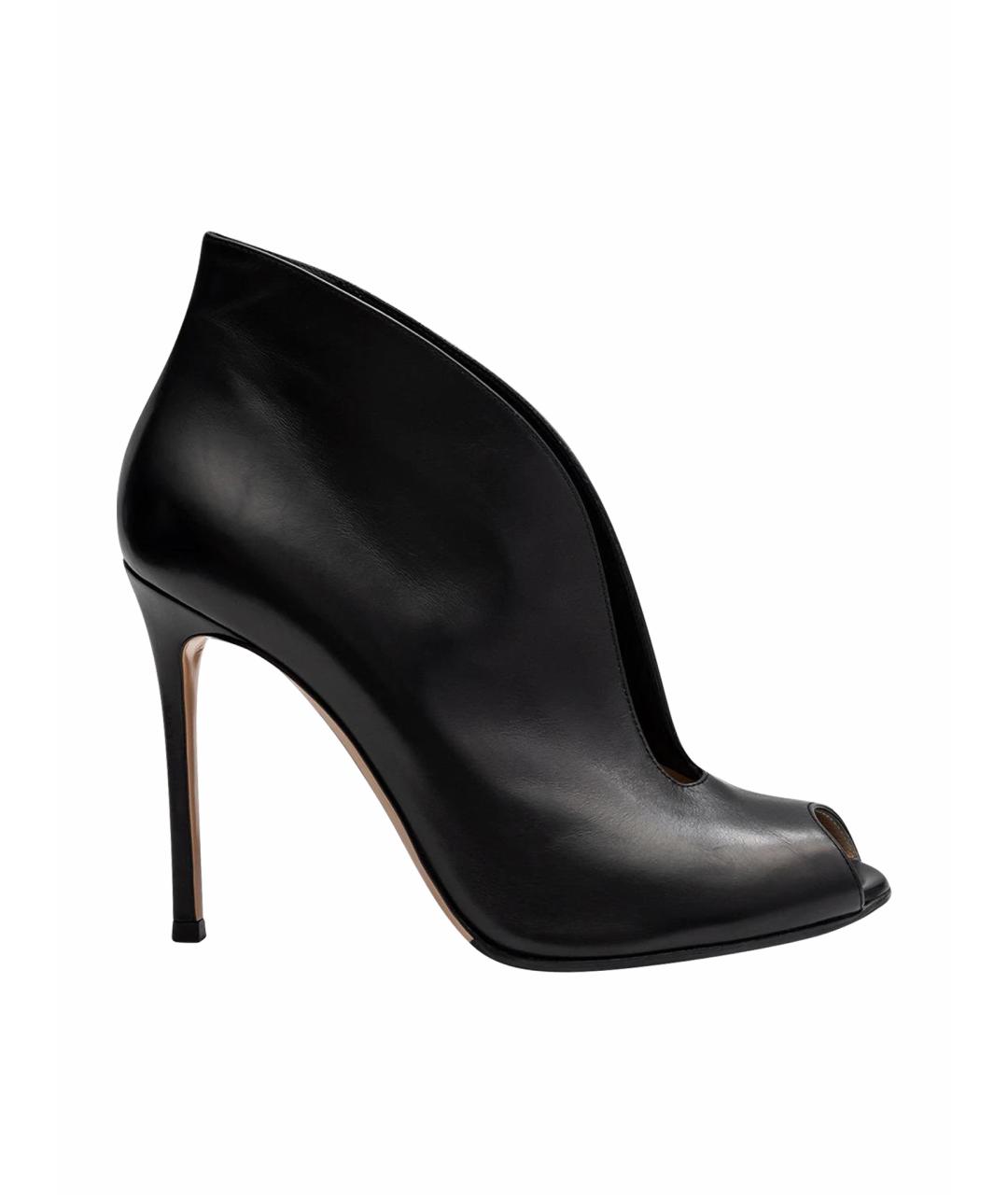 GIANVITO ROSSI Черные кожаные ботильоны, фото 1