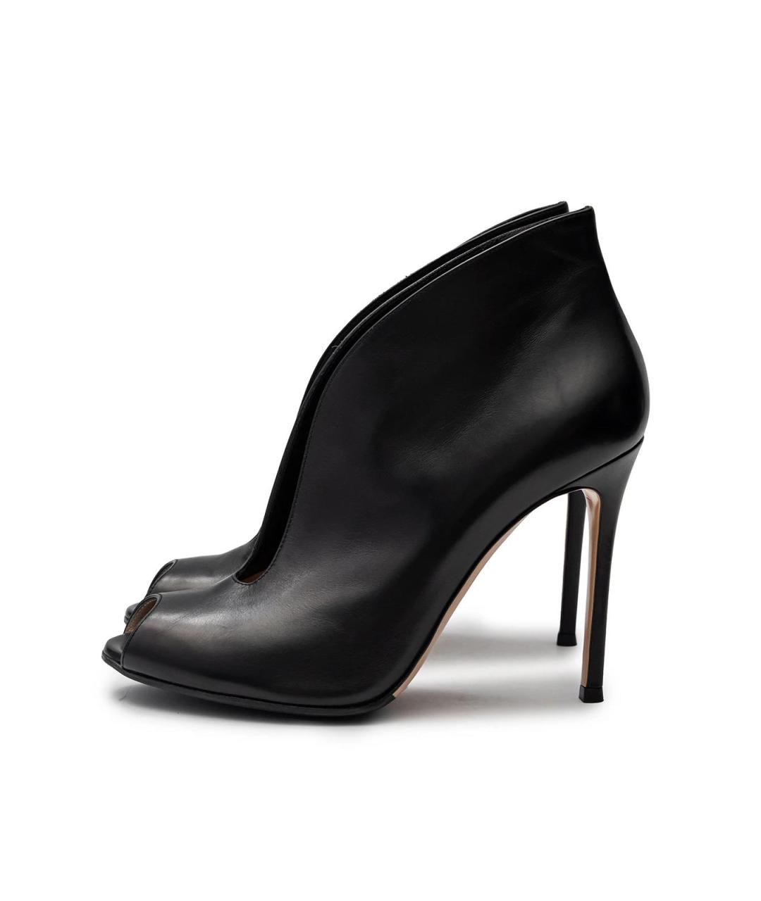 GIANVITO ROSSI Черные кожаные ботильоны, фото 5