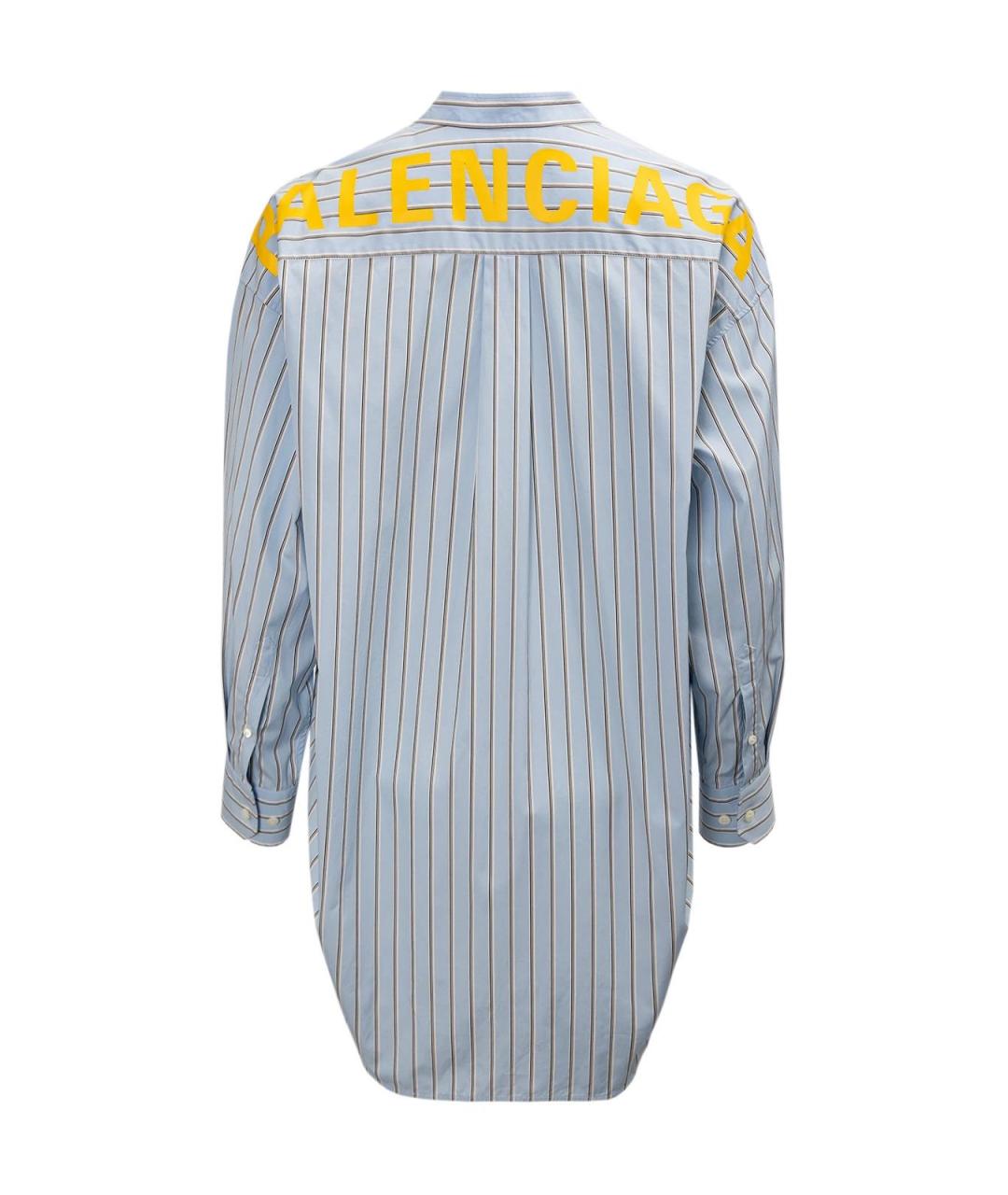 BALENCIAGA Голубая хлопковая рубашка, фото 2