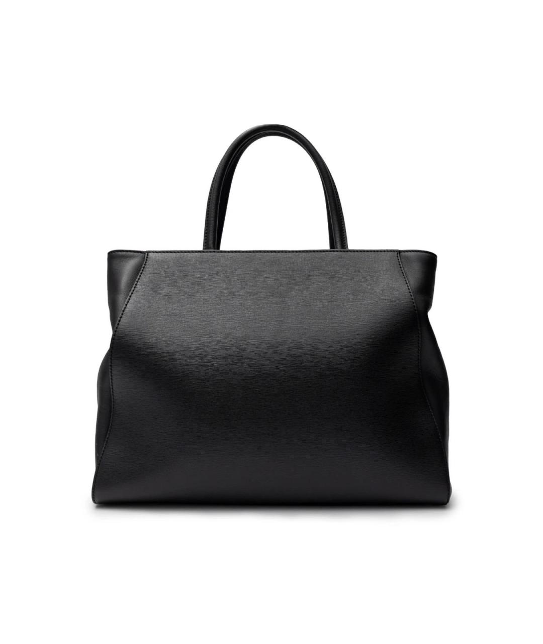 FENDI Черная кожаная сумка тоут, фото 3