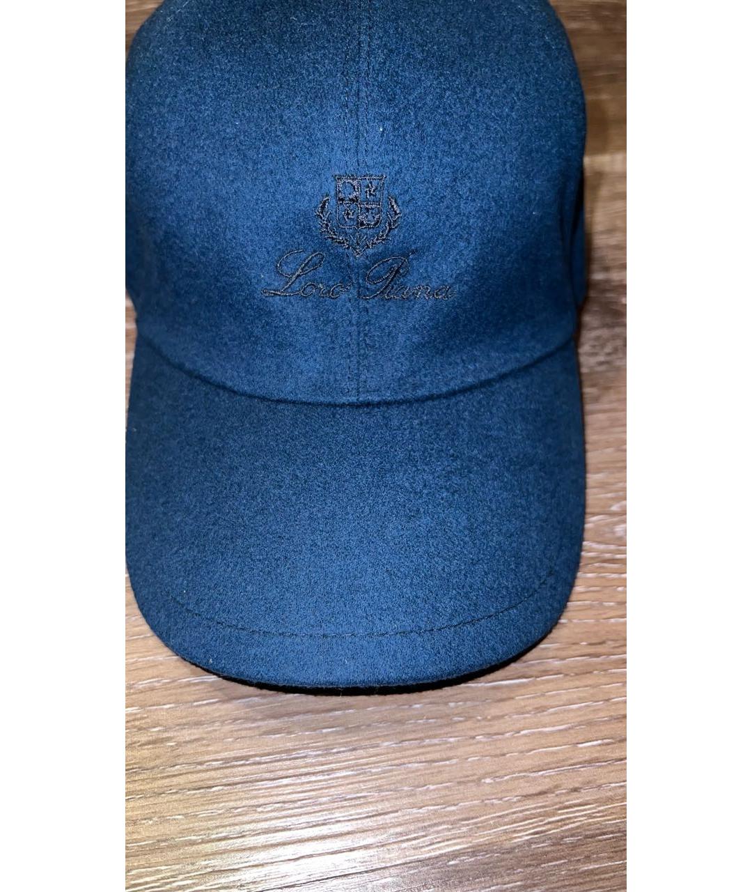 LORO PIANA Синяя кашемировая кепка/бейсболка, фото 9