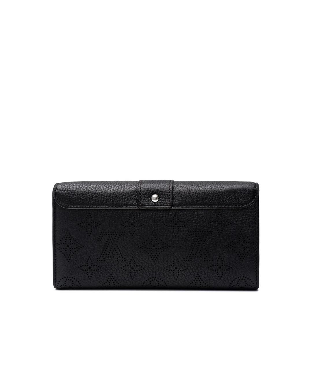LOUIS VUITTON Черный кожаный кошелек, фото 3