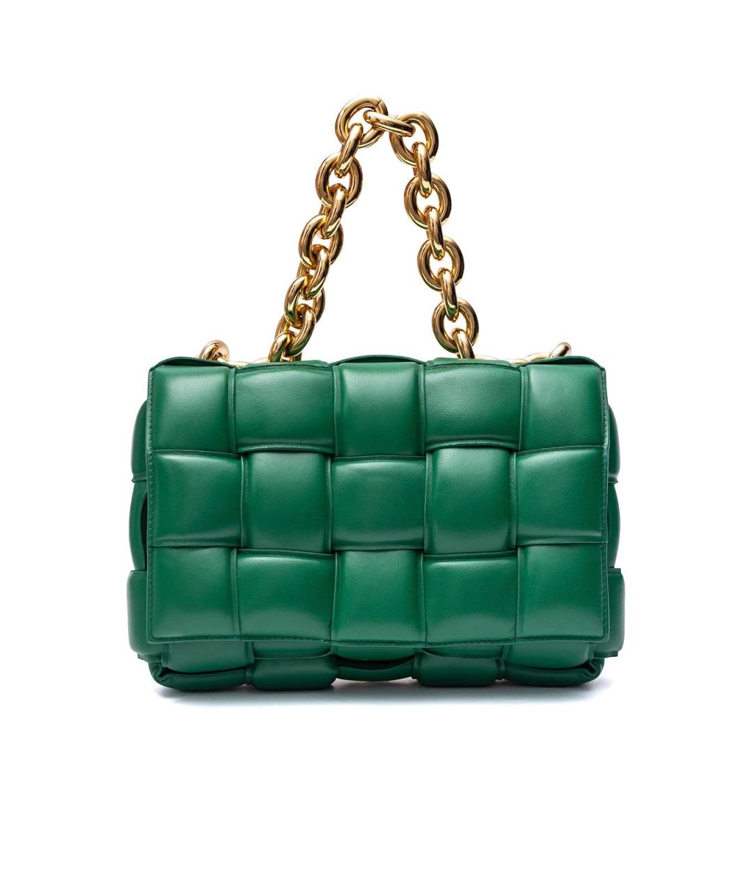 BOTTEGA VENETA Зеленая кожаная сумка через плечо, фото 1
