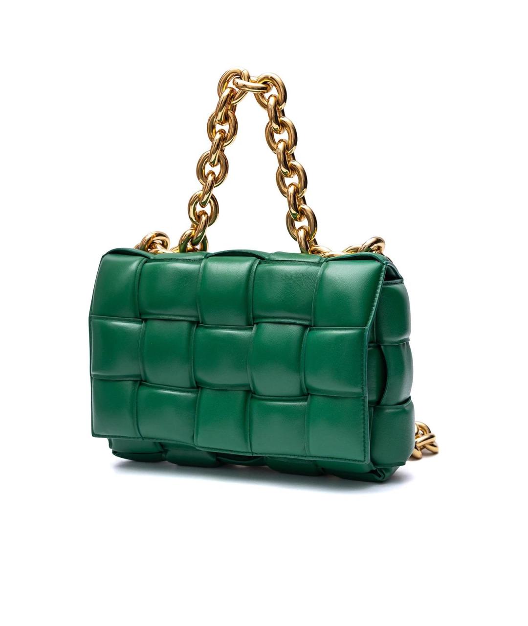 BOTTEGA VENETA Зеленая кожаная сумка через плечо, фото 2