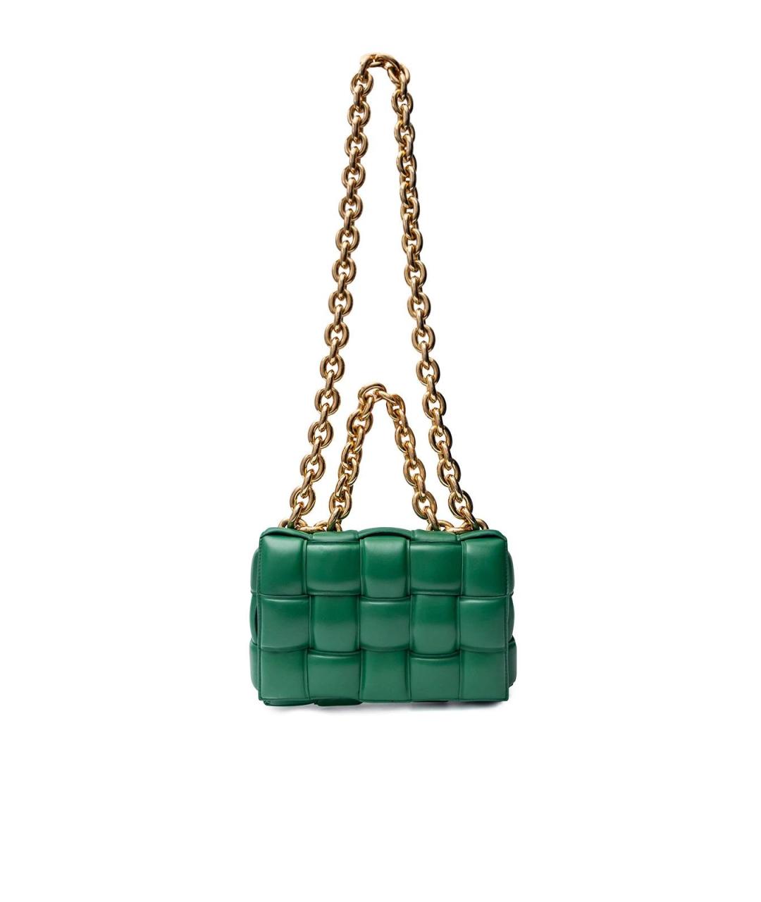BOTTEGA VENETA Зеленая кожаная сумка через плечо, фото 4