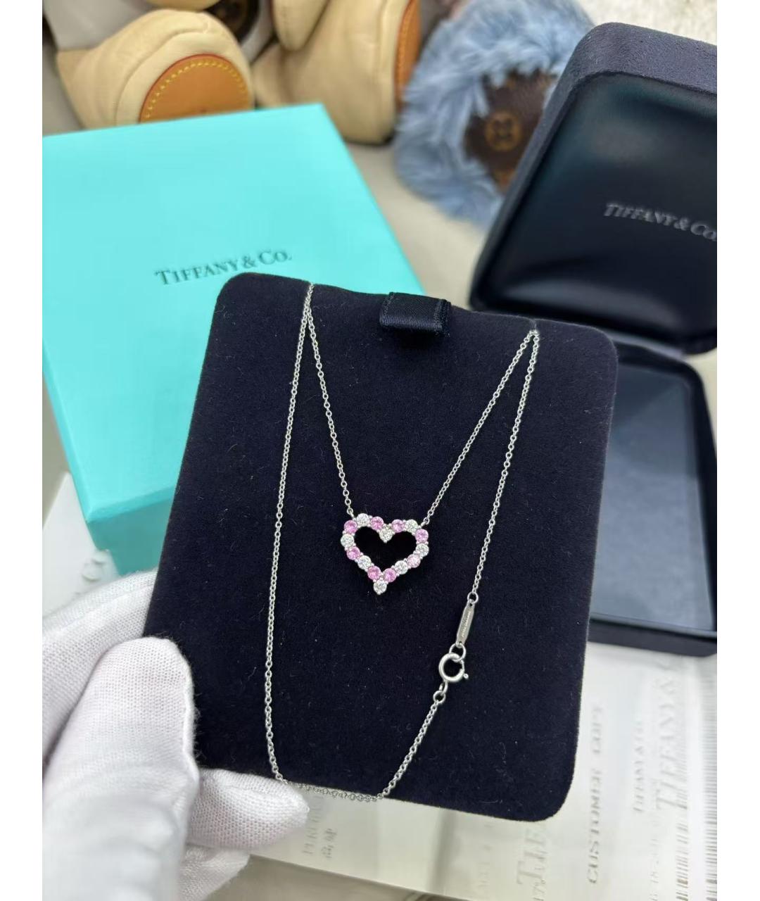 TIFFANY&CO Серебряное колье из белого золота, фото 5