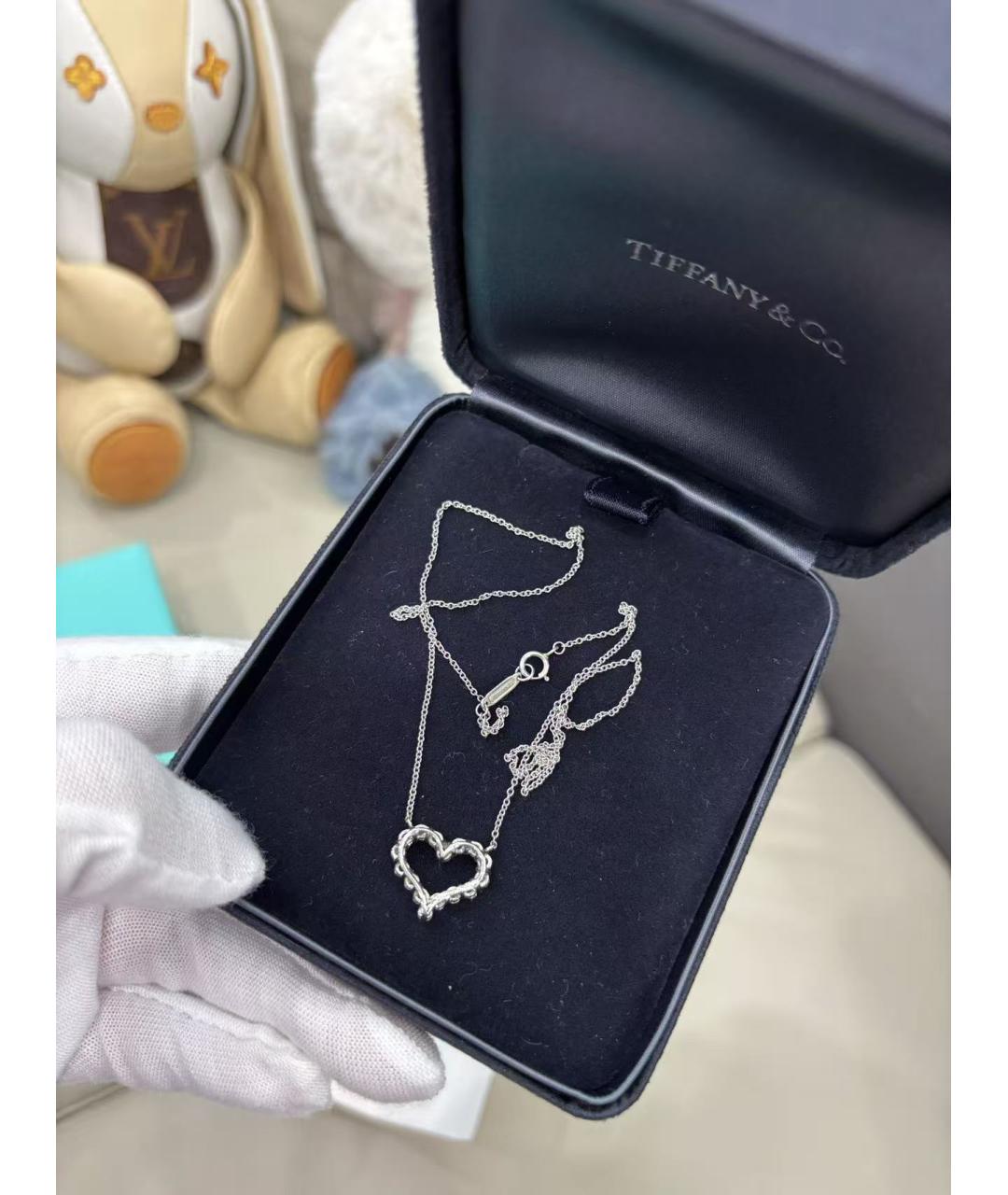 TIFFANY&CO Серебряное колье из белого золота, фото 6