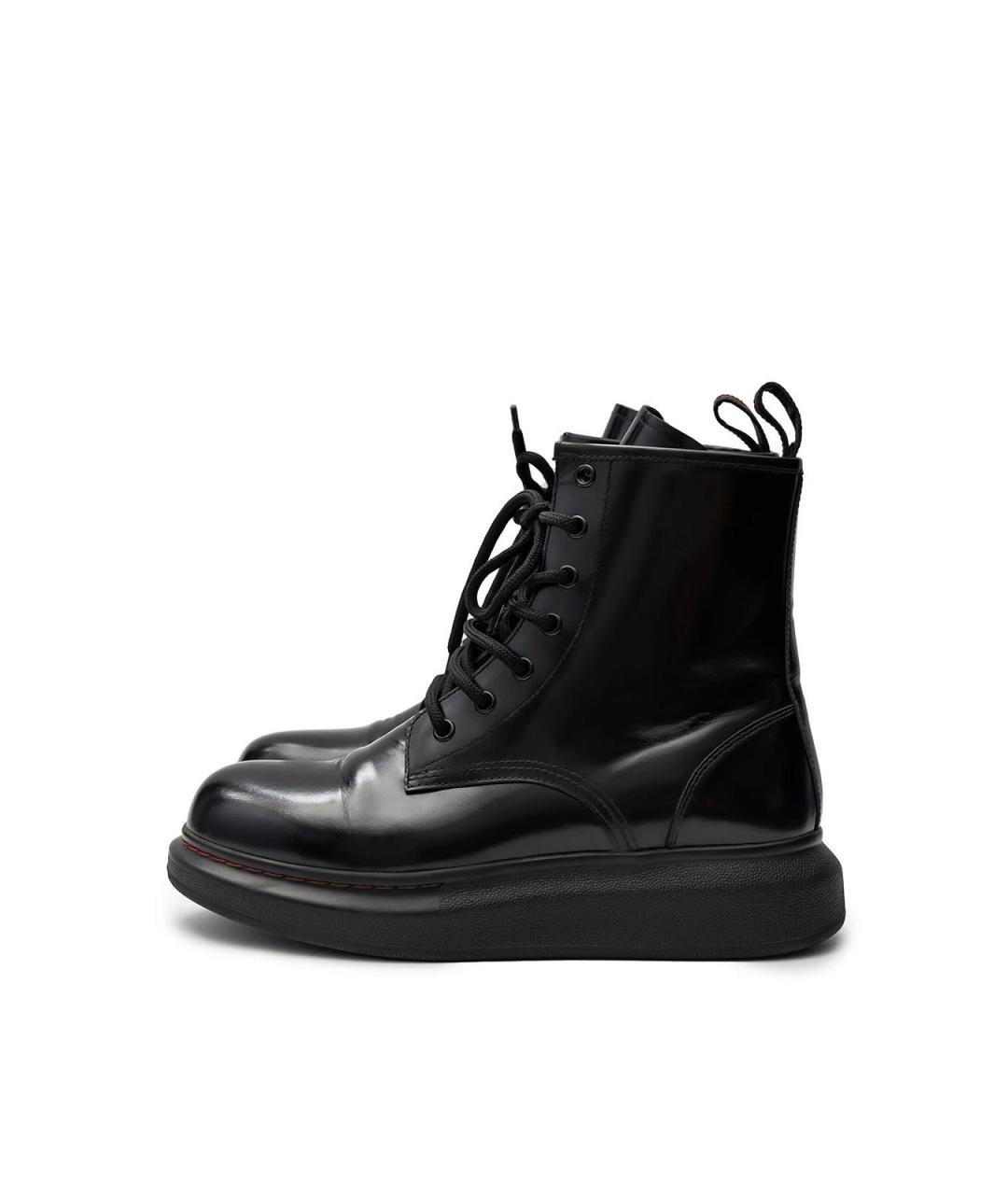ALEXANDER MCQUEEN Черные кожаные ботинки, фото 5