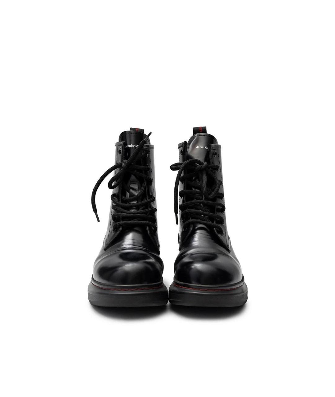ALEXANDER MCQUEEN Черные кожаные ботинки, фото 4