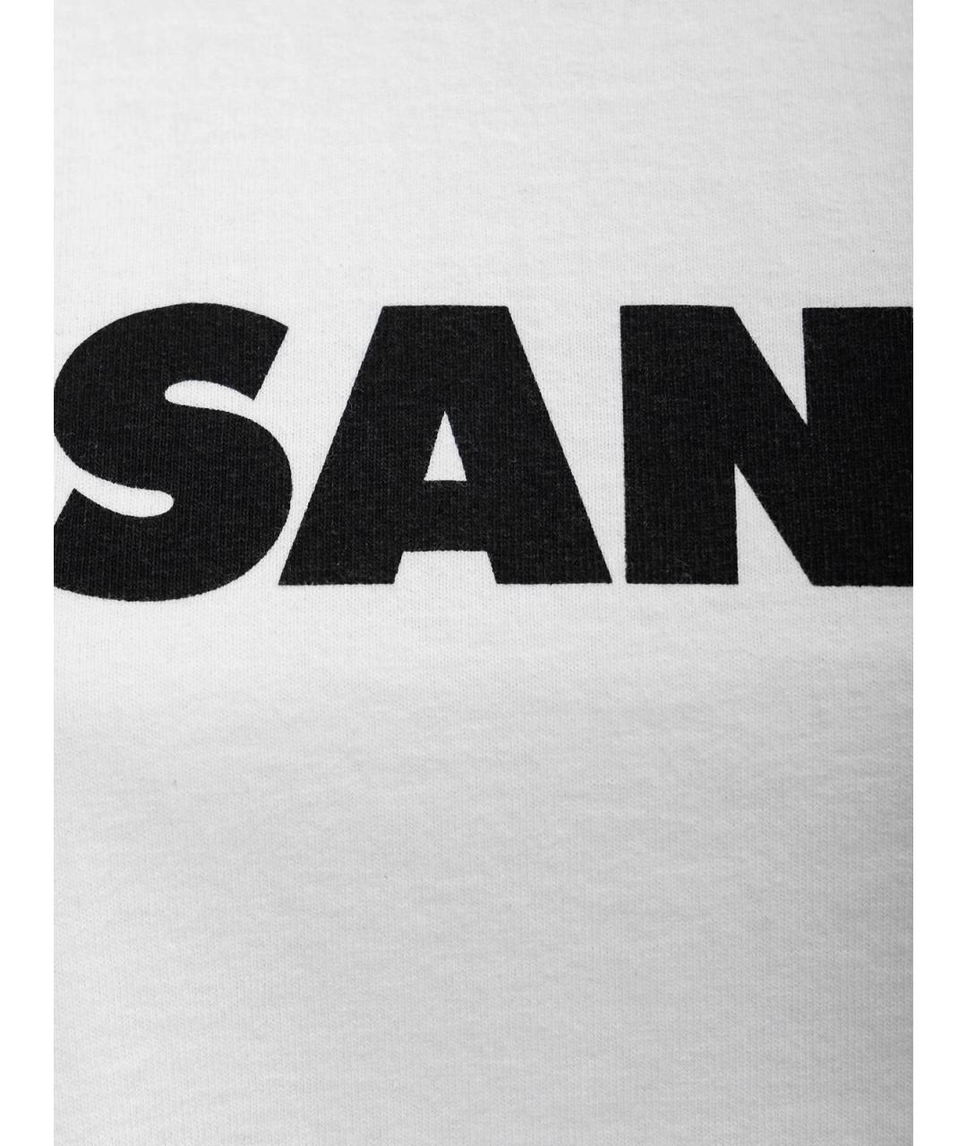 JIL SANDER Белая хлопковая футболка, фото 4