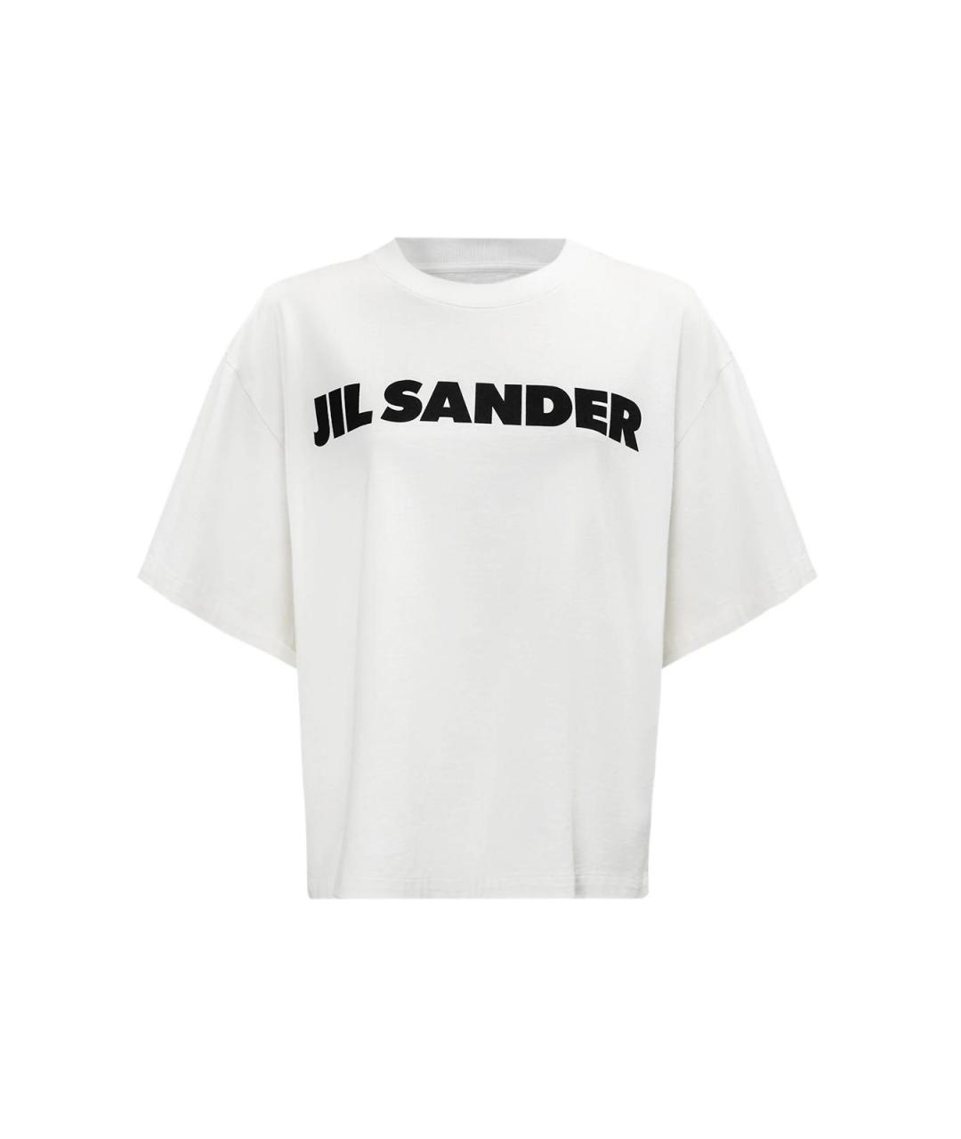 JIL SANDER Белая хлопковая футболка, фото 2