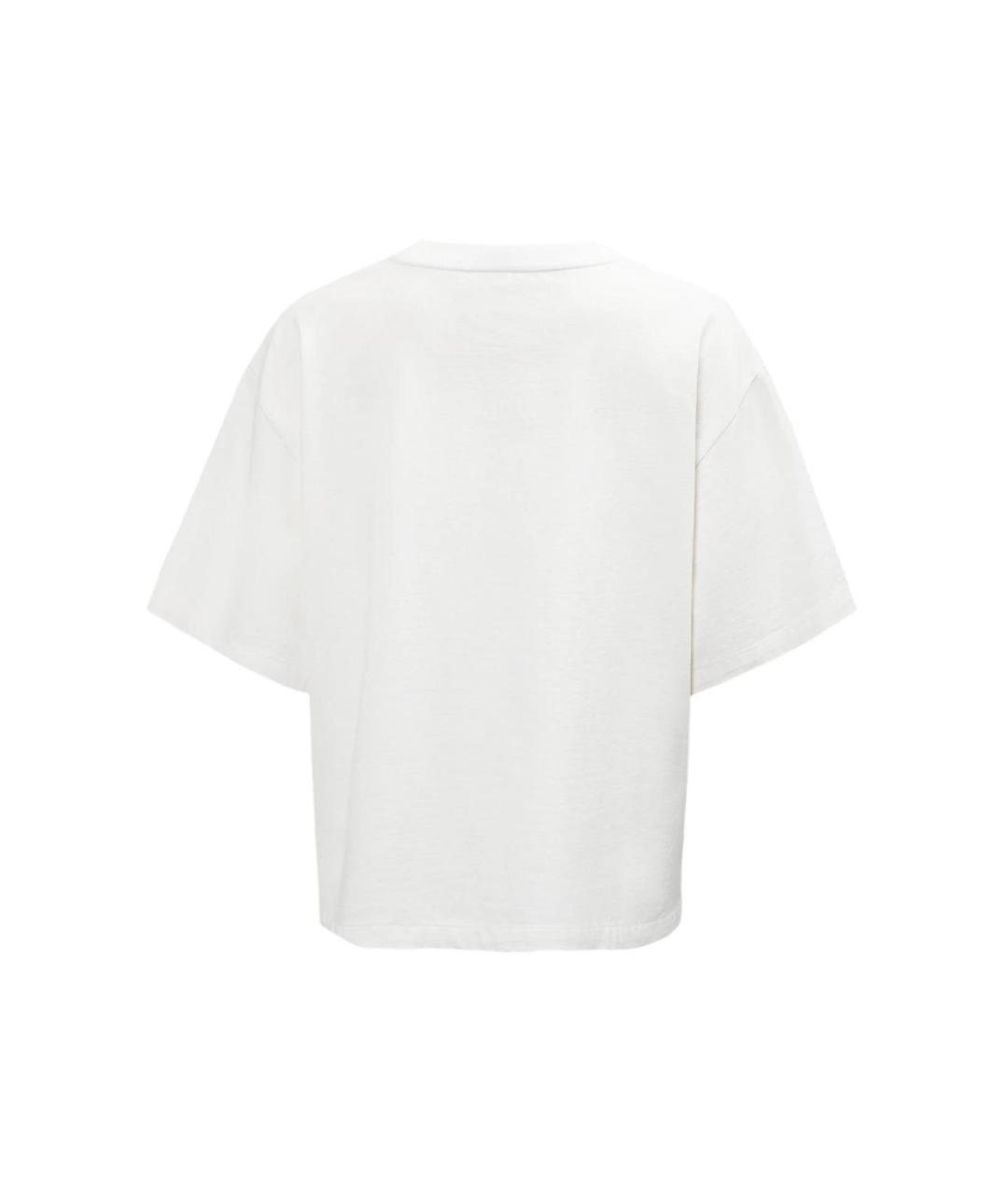 JIL SANDER Белая хлопковая футболка, фото 3