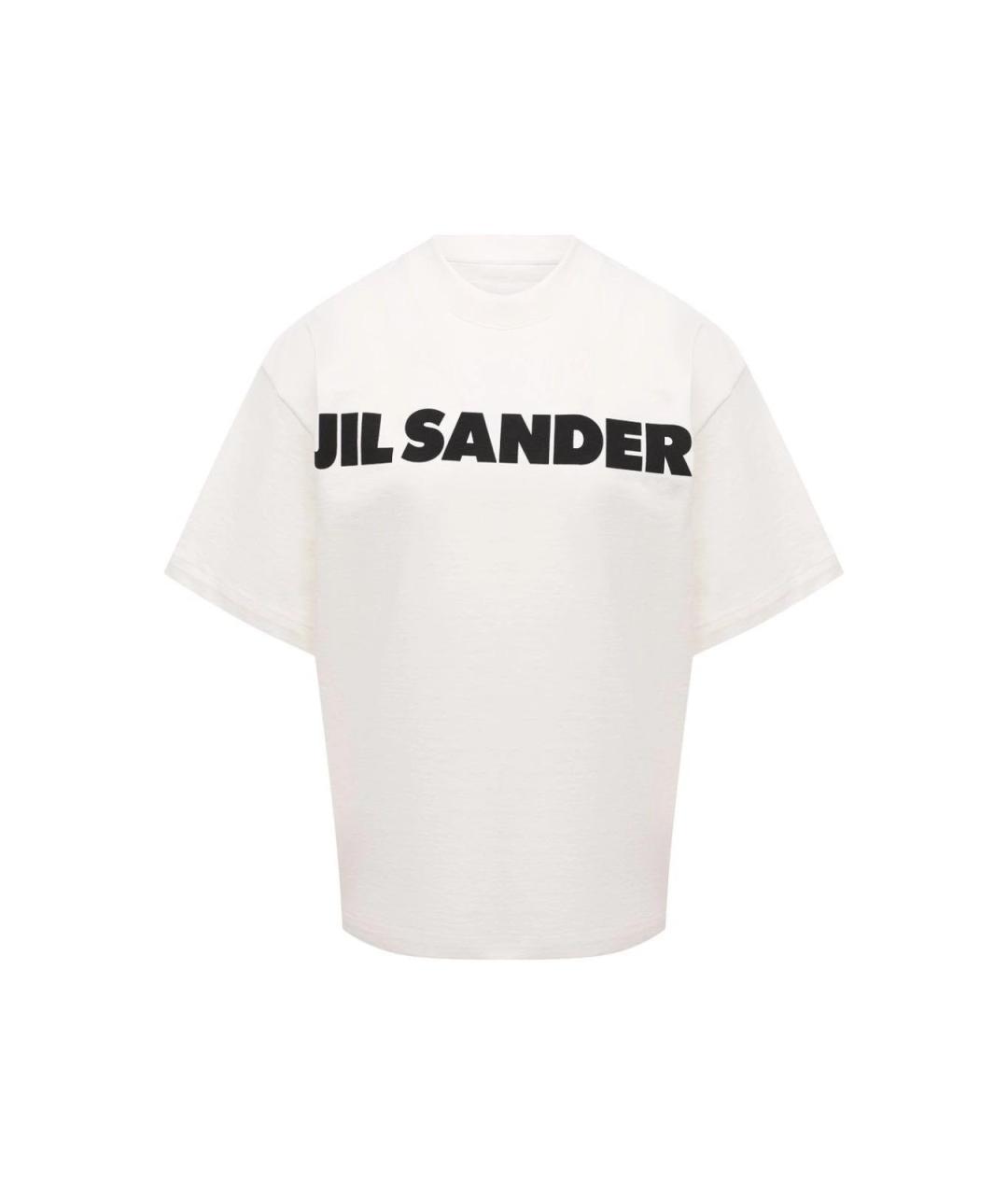 JIL SANDER Белая хлопковая футболка, фото 1