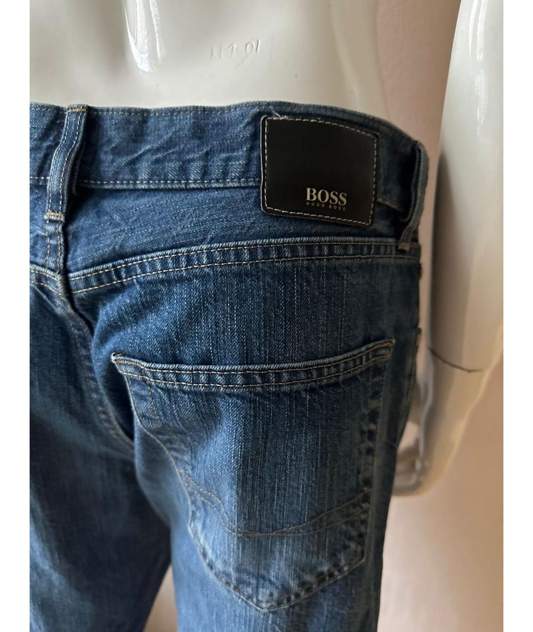 HUGO BOSS Синие хлопковые прямые джинсы, фото 6