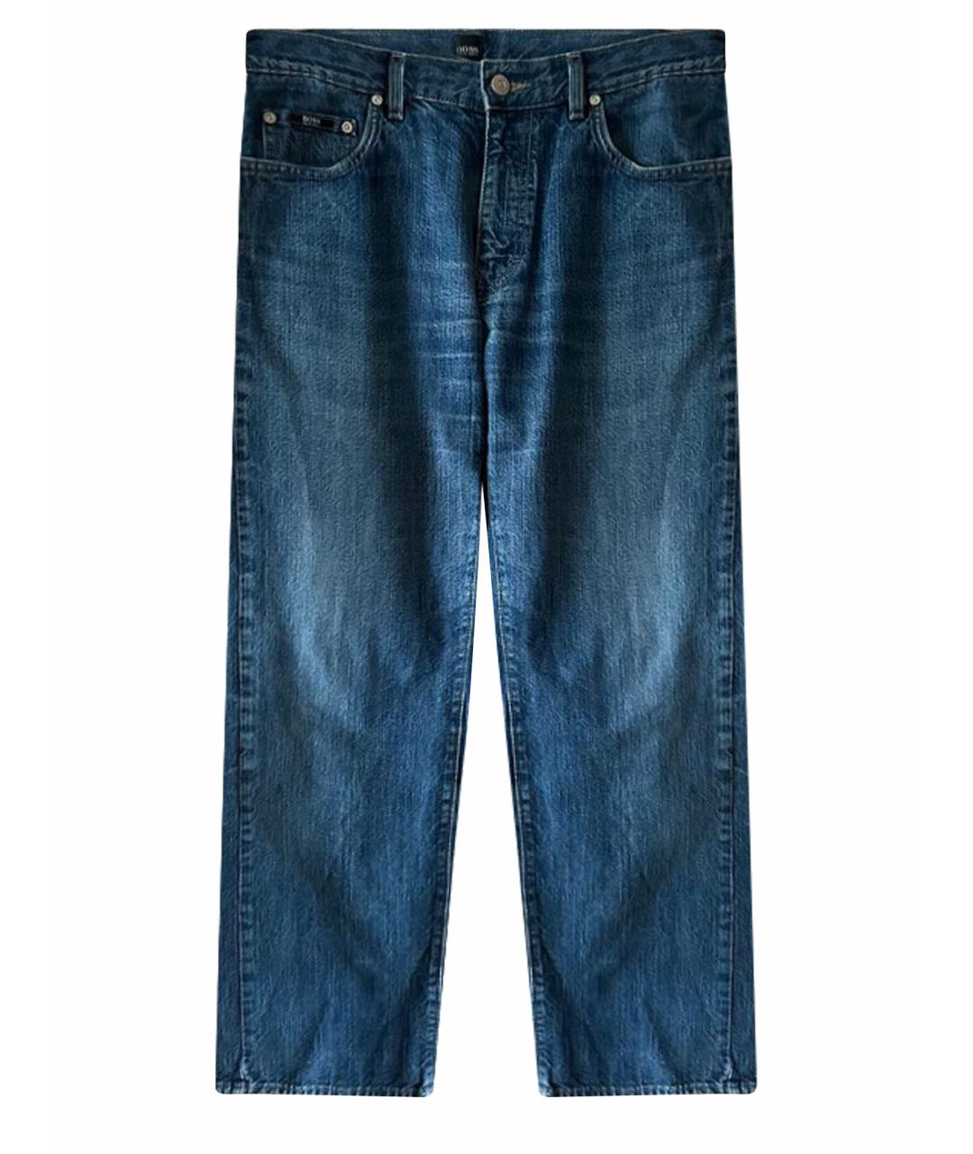 HUGO BOSS Синие хлопковые прямые джинсы, фото 1