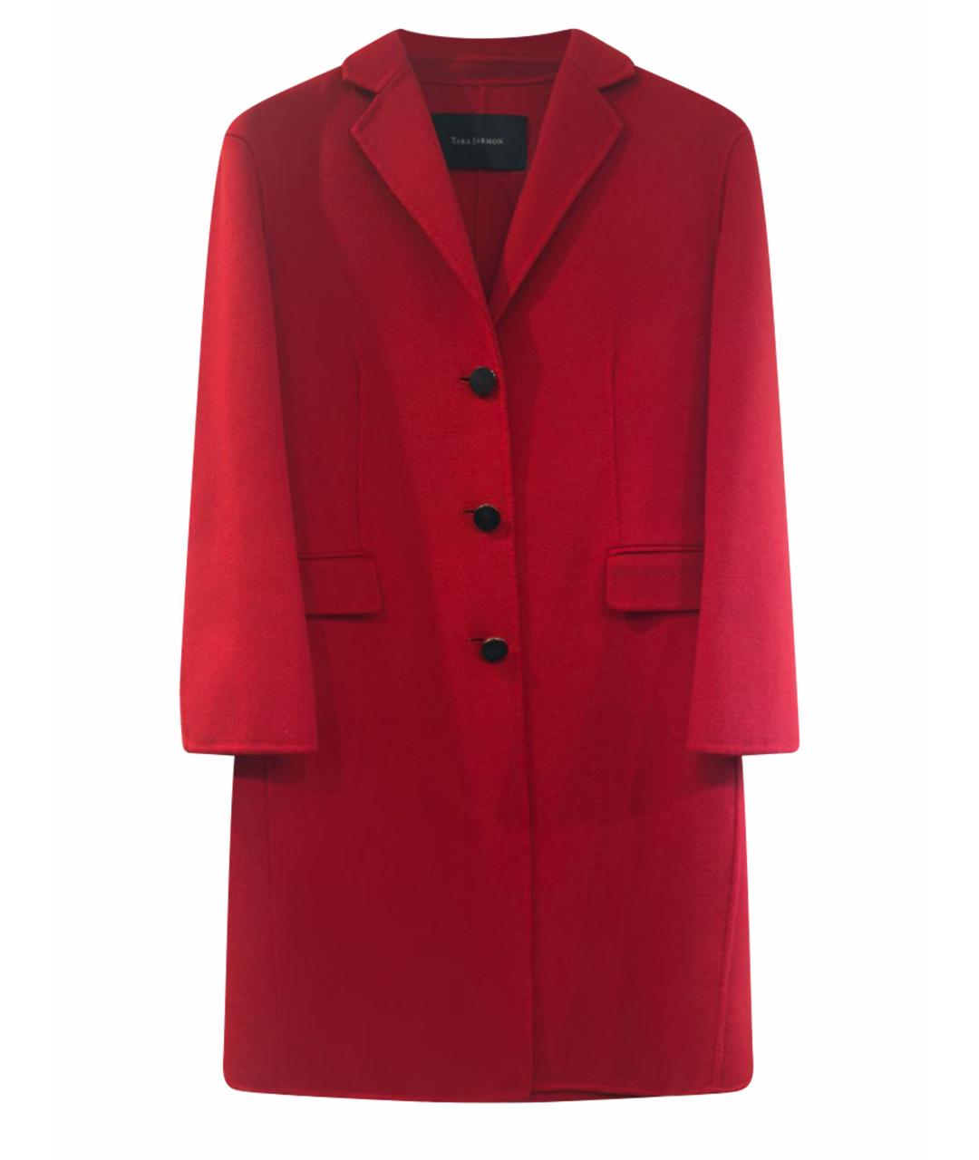 Tara Jarmon Красное шерстяное пальто, фото 1