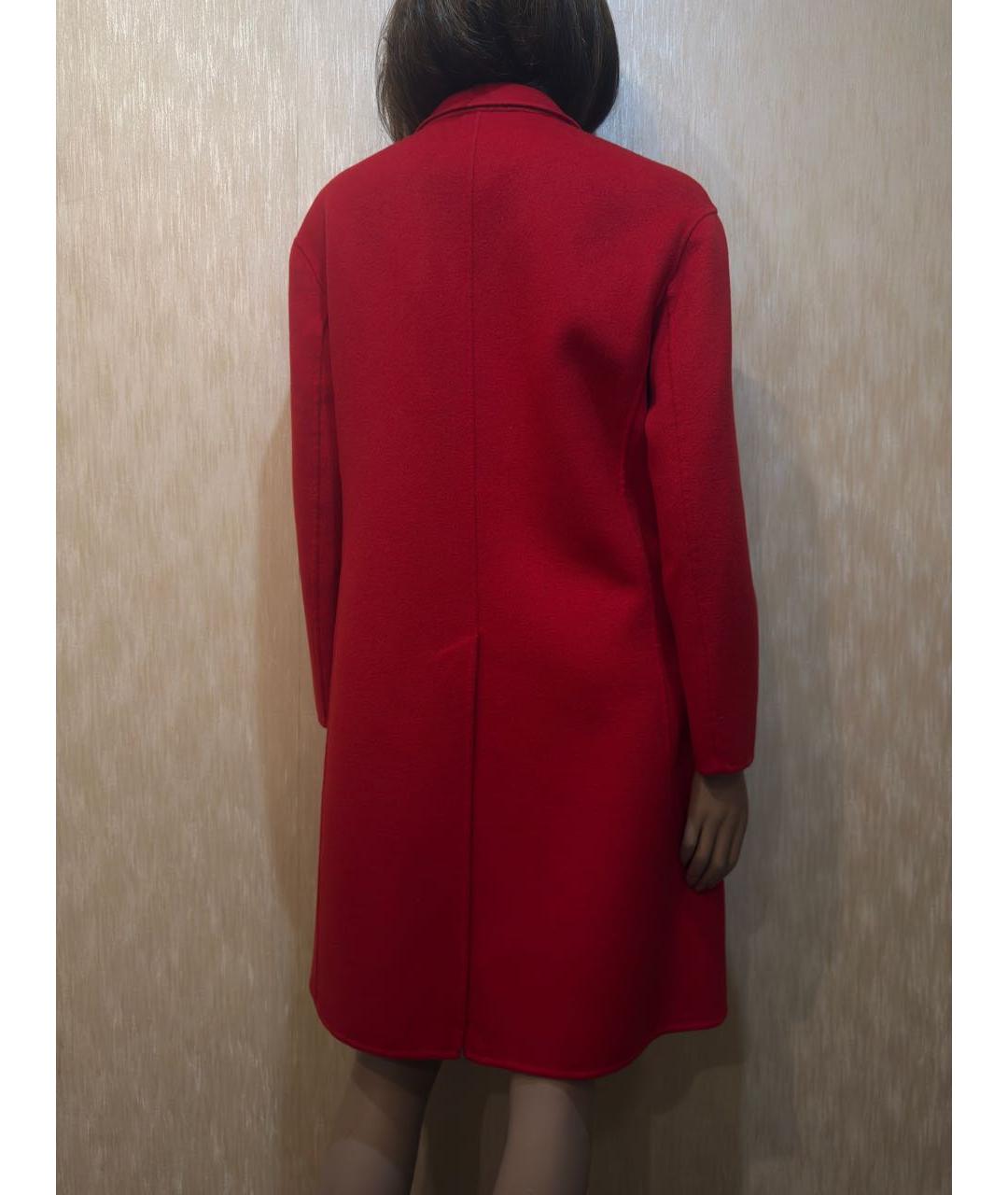 Tara Jarmon Красное шерстяное пальто, фото 6