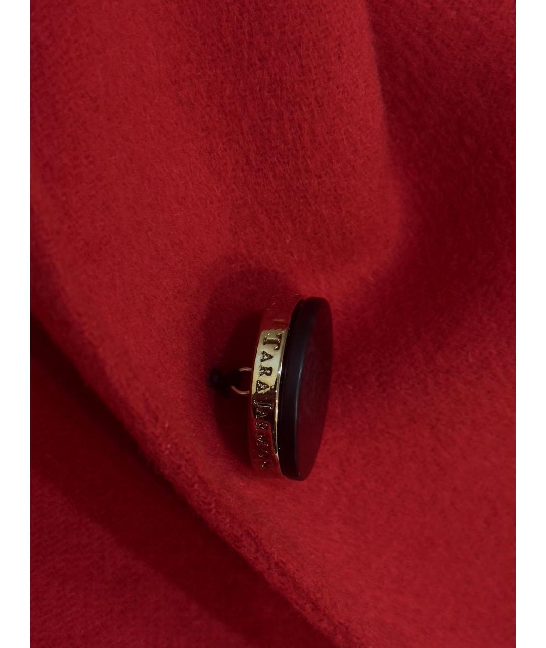 Tara Jarmon Красное шерстяное пальто, фото 5
