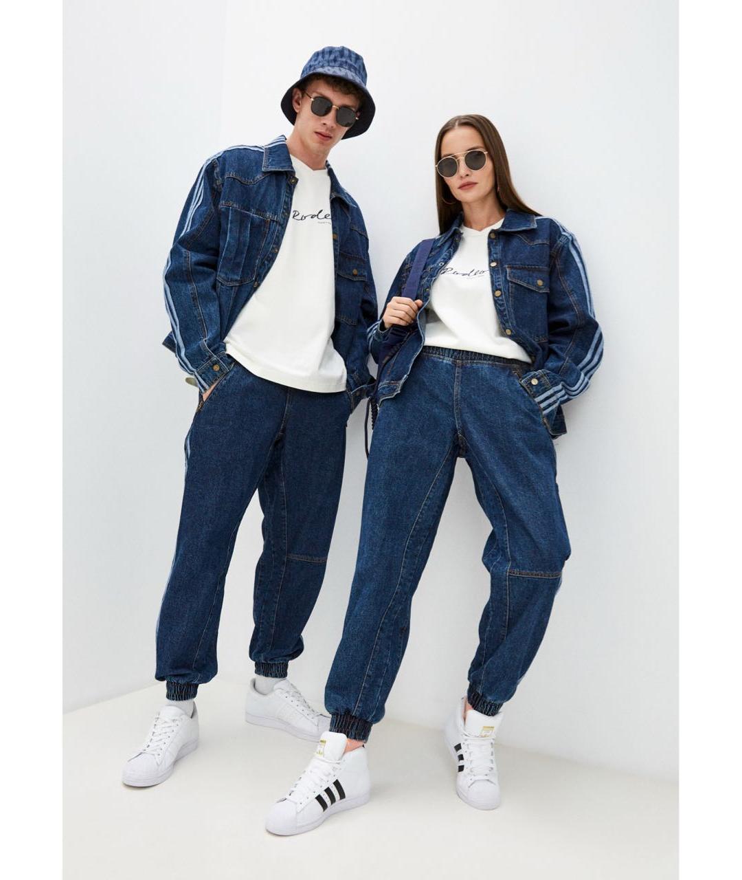 ADIDAS Темно-синий деним костюм с брюками, фото 7