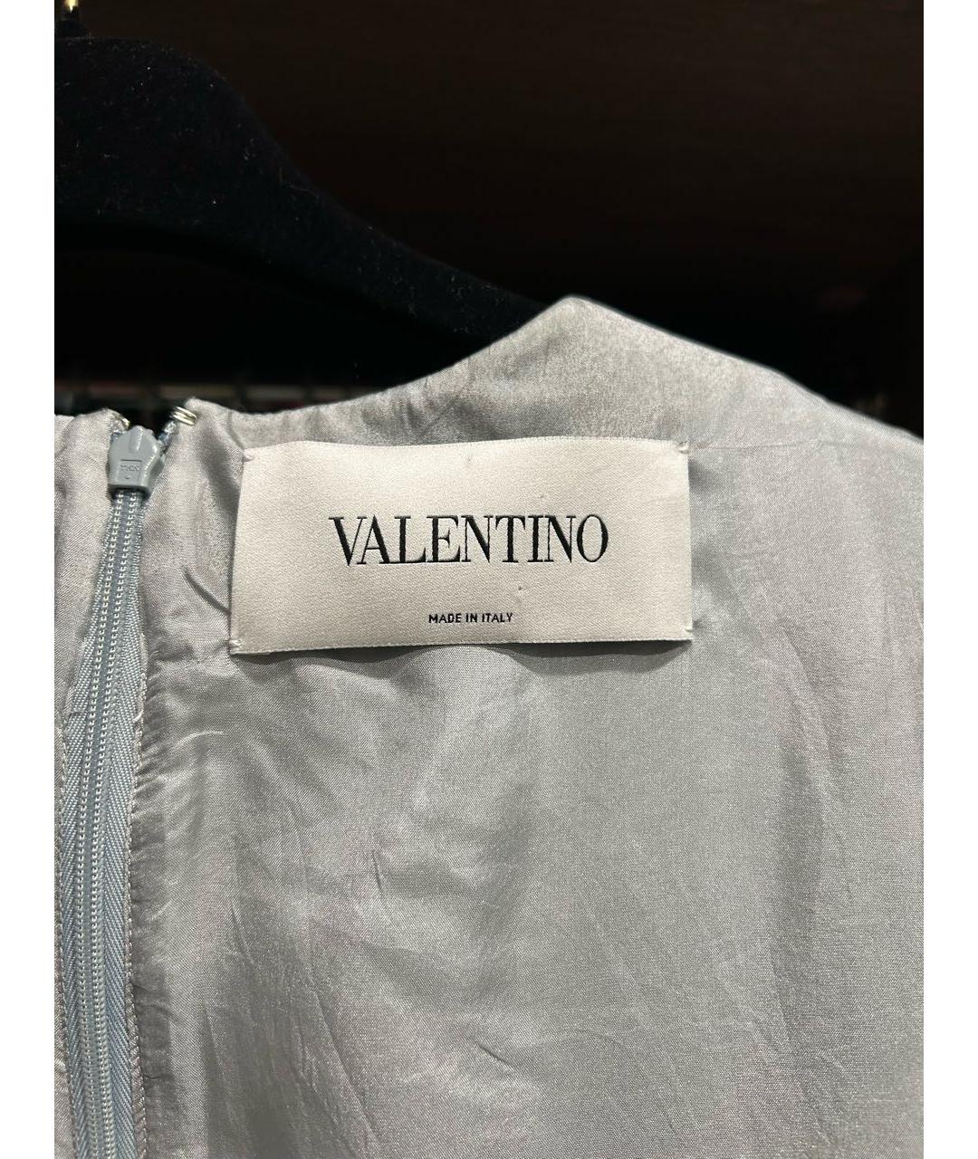 VALENTINO Голубое шерстяное повседневное платье, фото 3