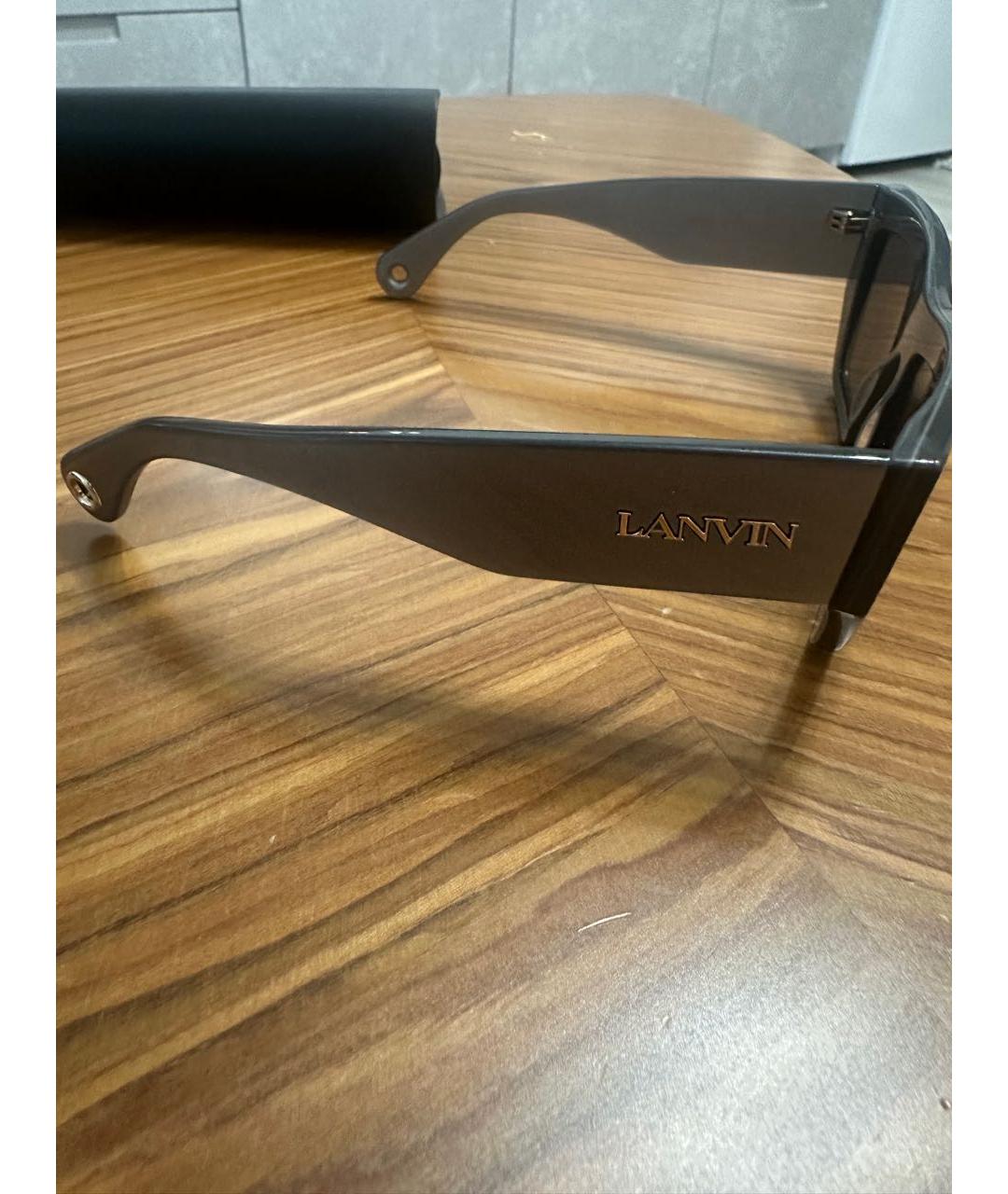 LANVIN Серые пластиковые солнцезащитные очки, фото 3
