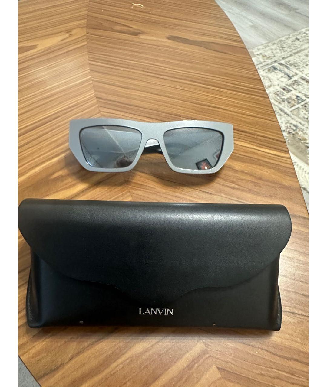 LANVIN Серые пластиковые солнцезащитные очки, фото 4