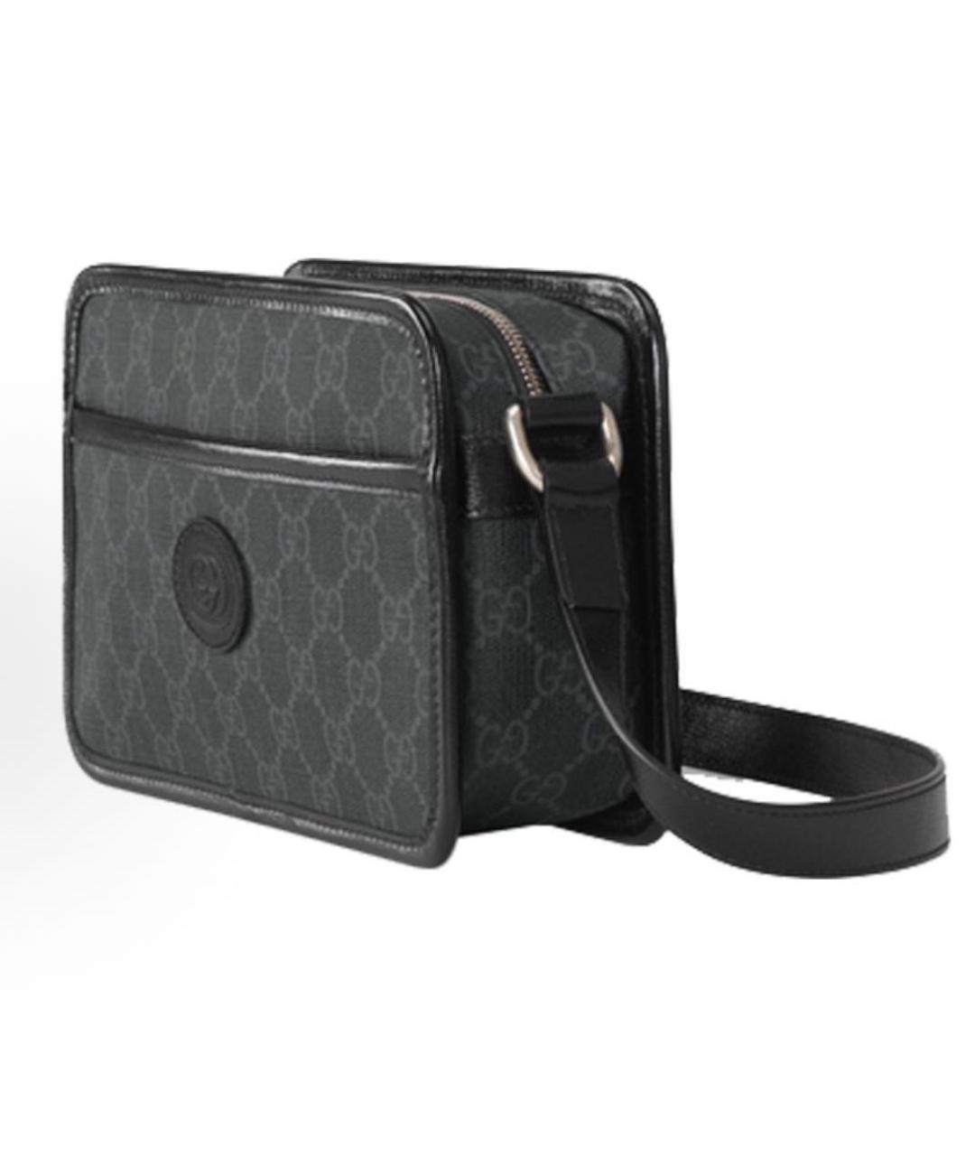 GUCCI Черная кожаная сумка на плечо, фото 3