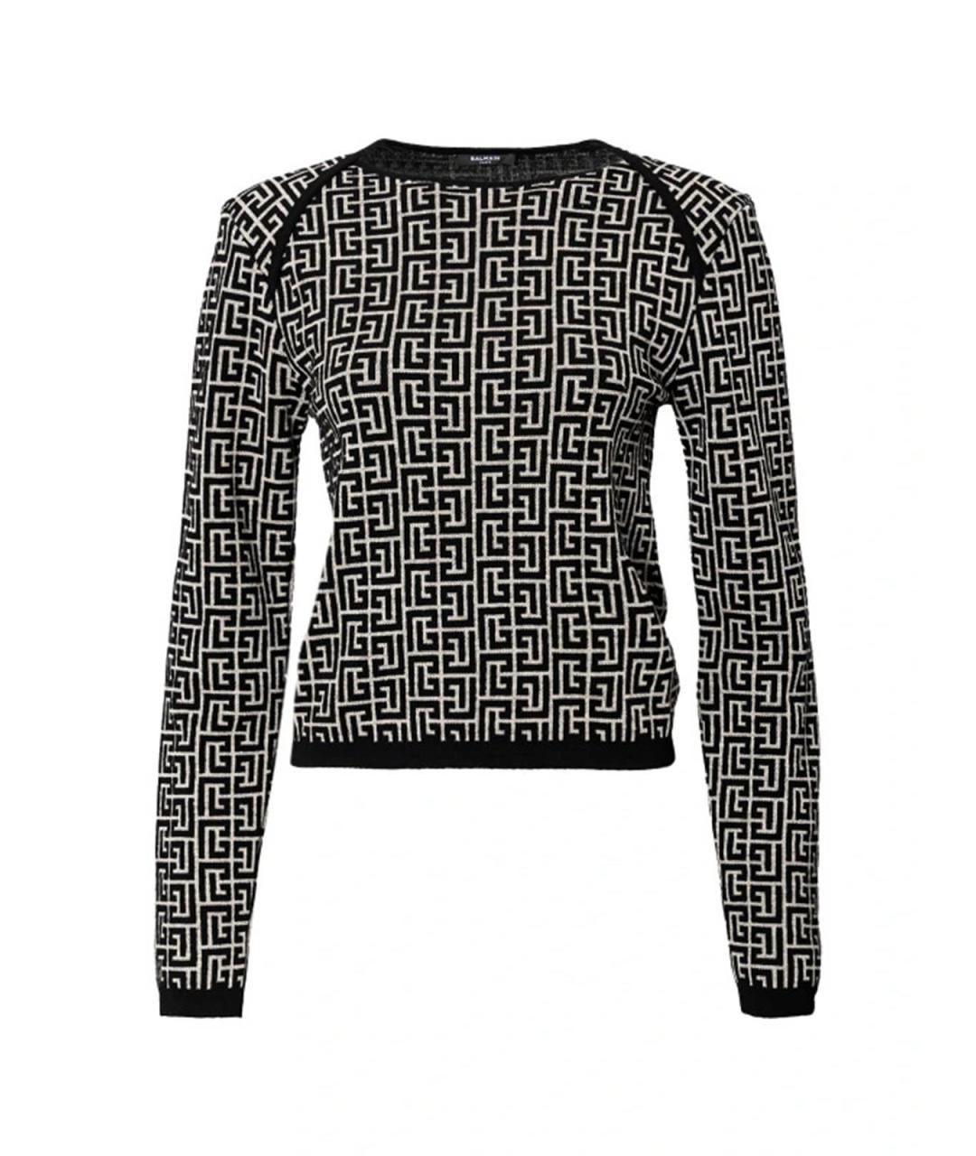 BALMAIN Черный шерстяной джемпер / свитер, фото 1