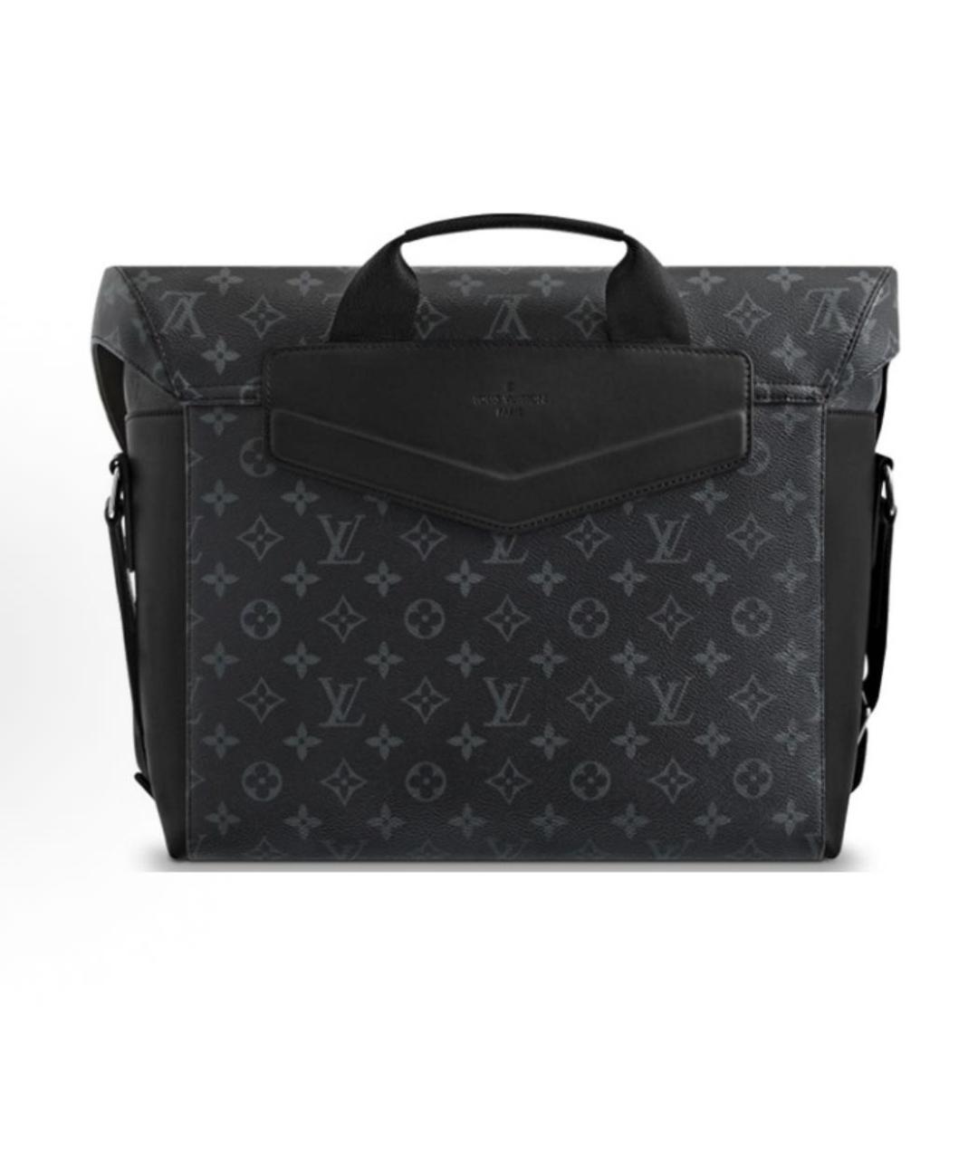 LOUIS VUITTON Черная кожаная сумка на плечо, фото 3